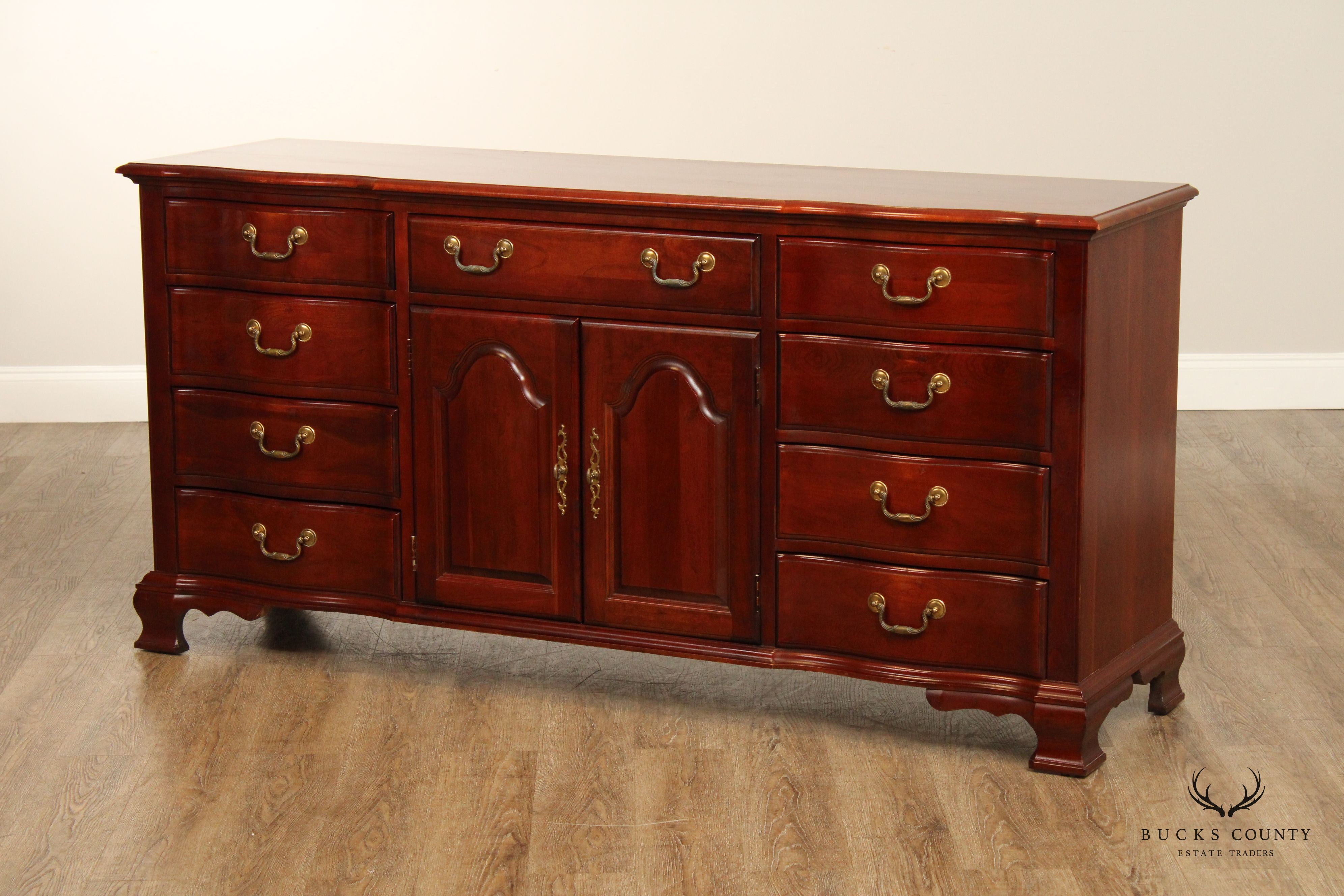 PENNSYLVANIA HOUSE CHIPPENDALE STYLE CHERRY LONG DRESSER