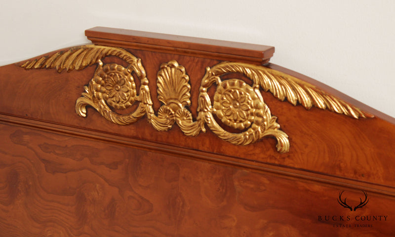 Giemme Italian Neoclassical Style Queen Sleigh Bed