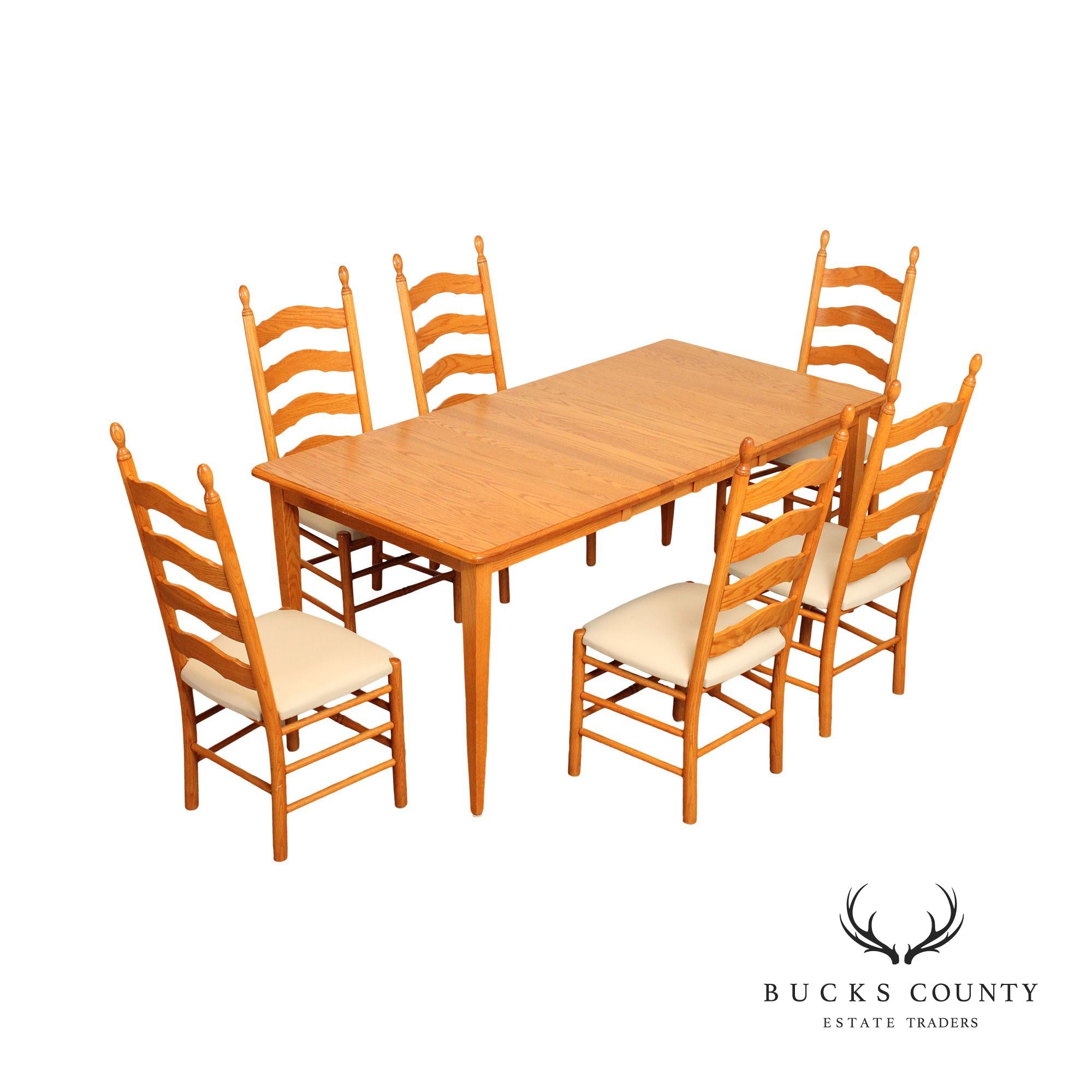 Oak Street Shaker Style Solid Oak 7-Piece Dining Set