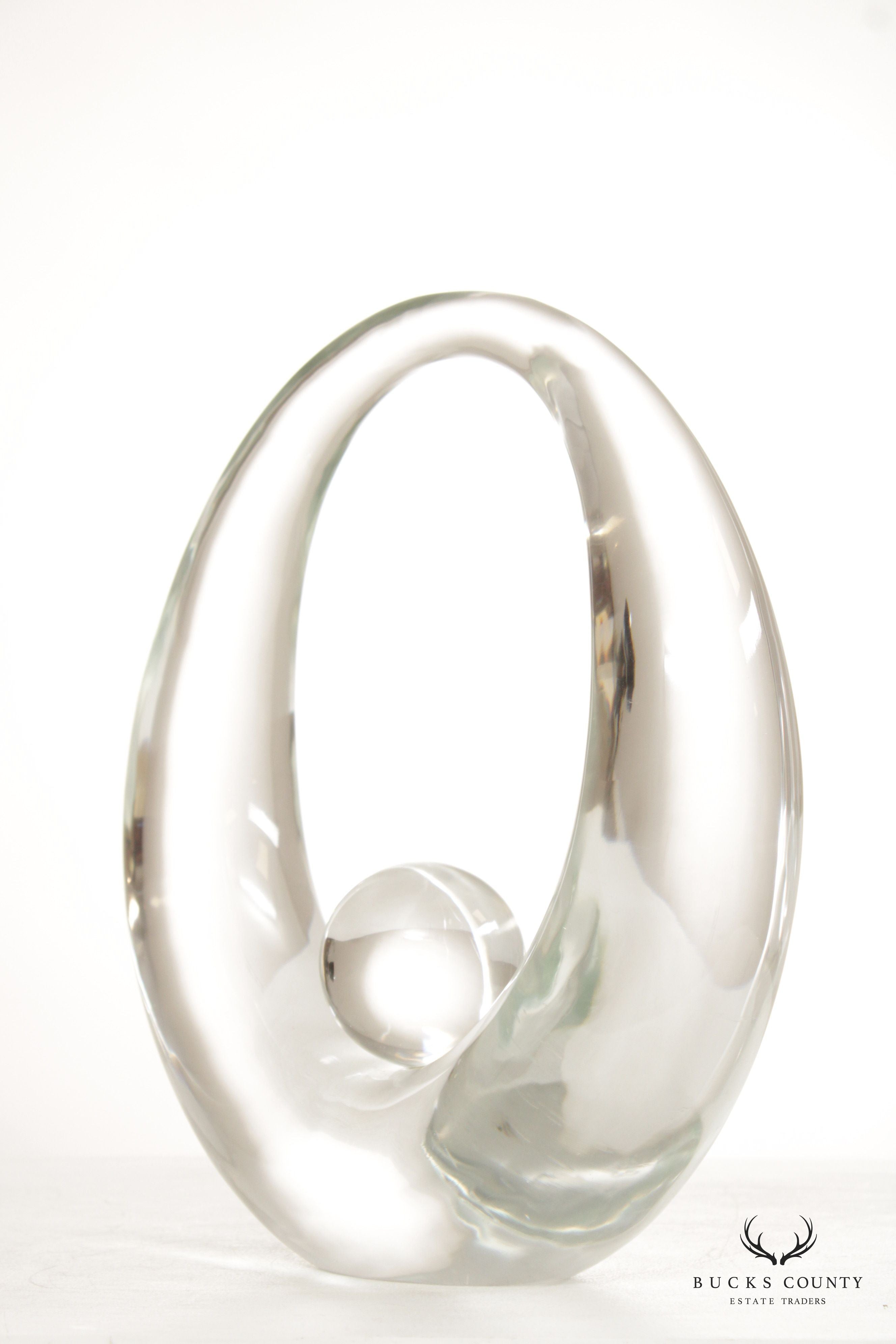 Pino Signoretto Free Form Clear Glass Sculpture