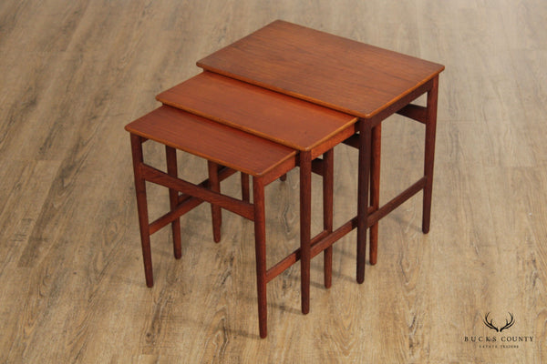 Illums Bolighus, Danish Modern set of three teak nesting tables