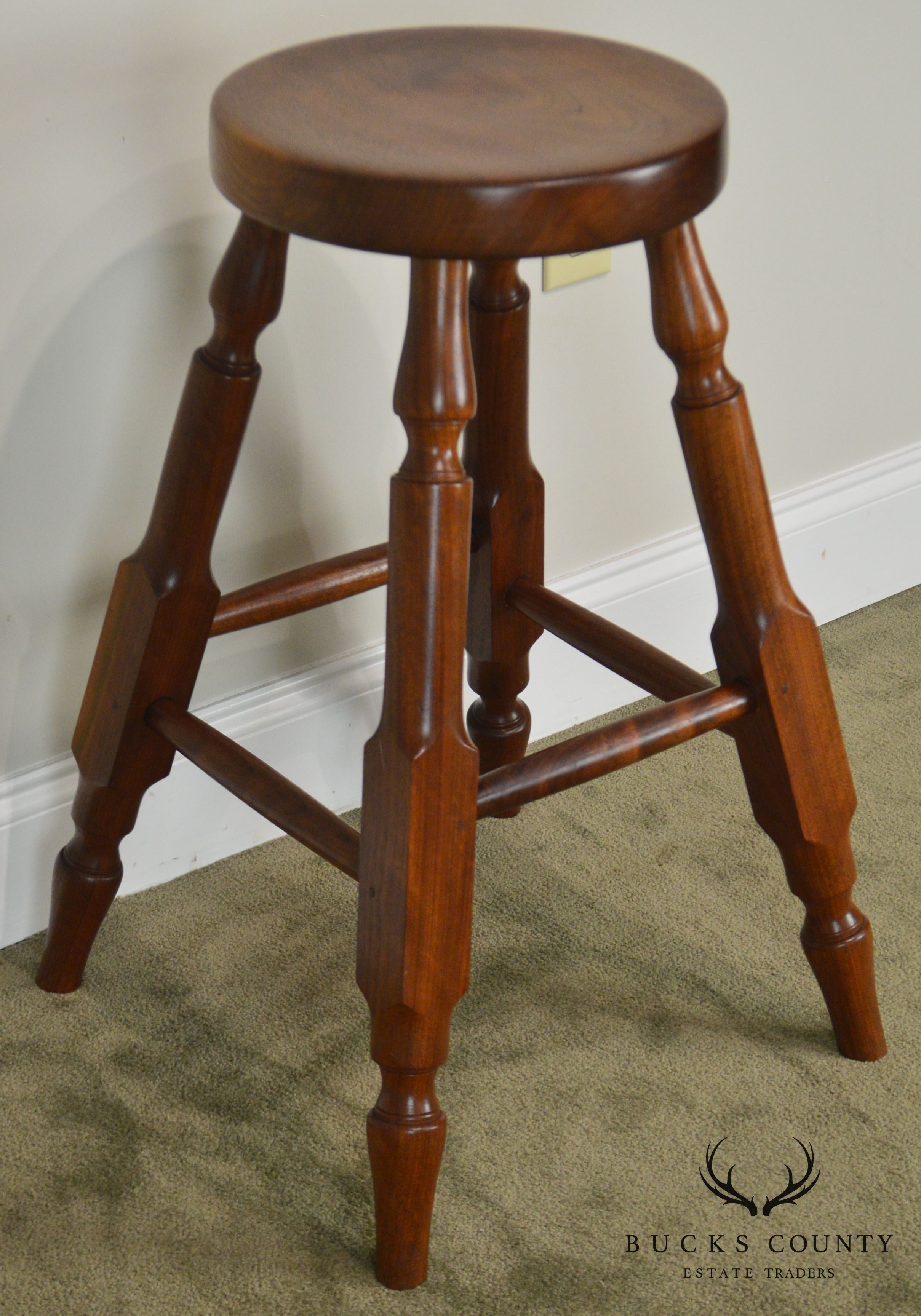 Wynnewood Woodworks Hand Crafted Solid Walnut Bar Stool