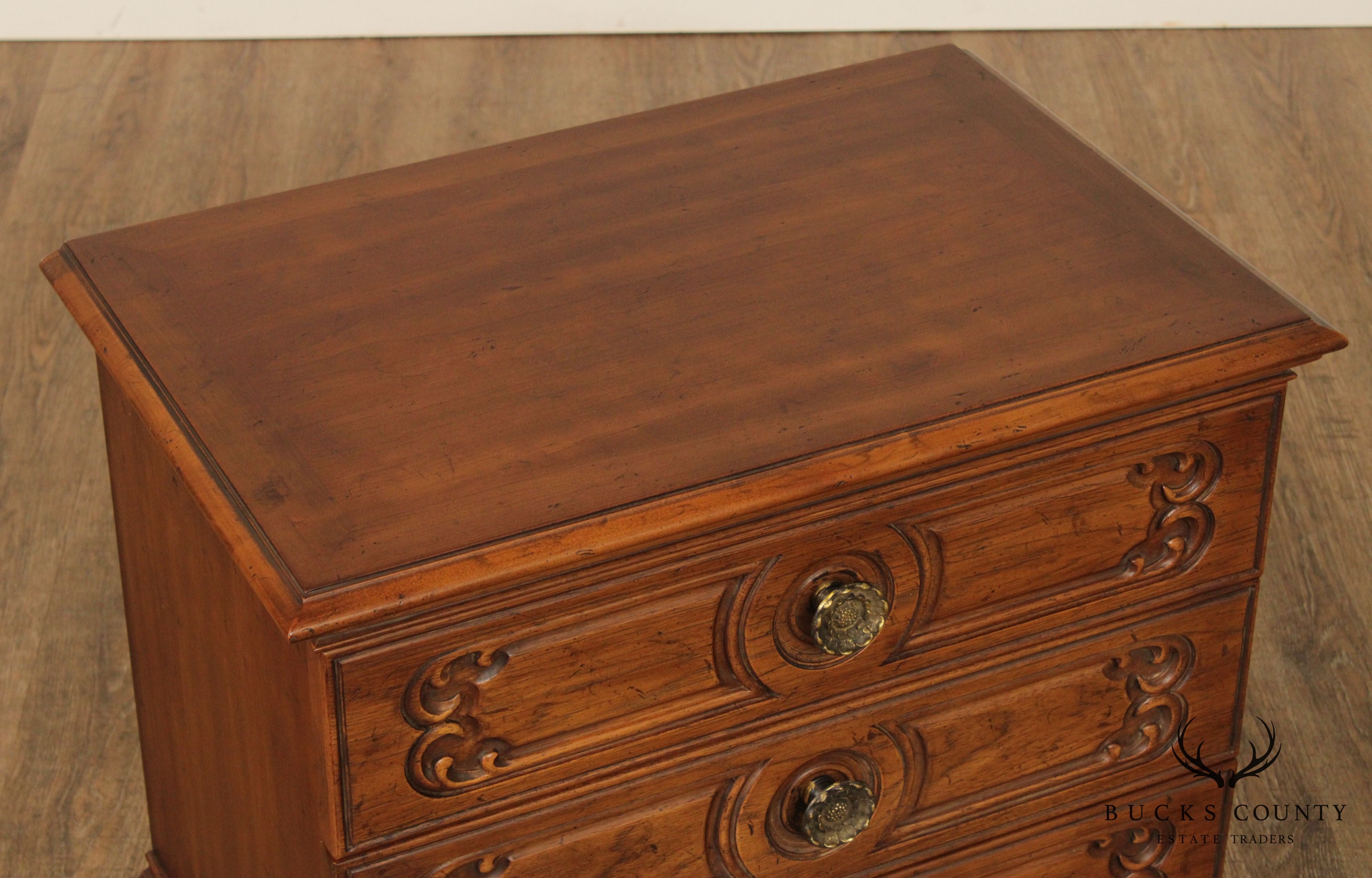 Heritage Grand Tour Collection Vintage Walnut 3 Drawer Chest, Nightstand