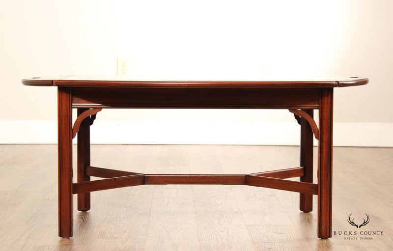 Henkel-Harris Chippendale Style Mahogany Butler's Tray Coffee Table