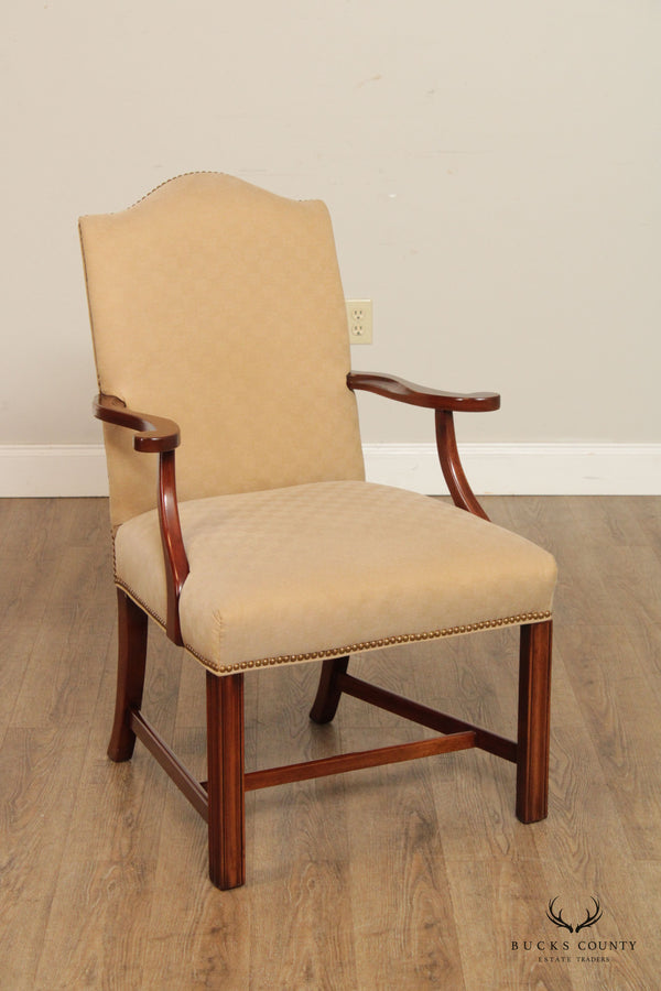 Chippendale Style Mahogany Frame Lolling Armchair