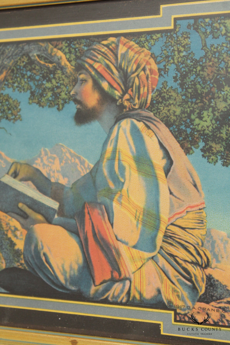 Maxfield Parrish Arts & Crafts Framed 'Rubaiyat' Original Print