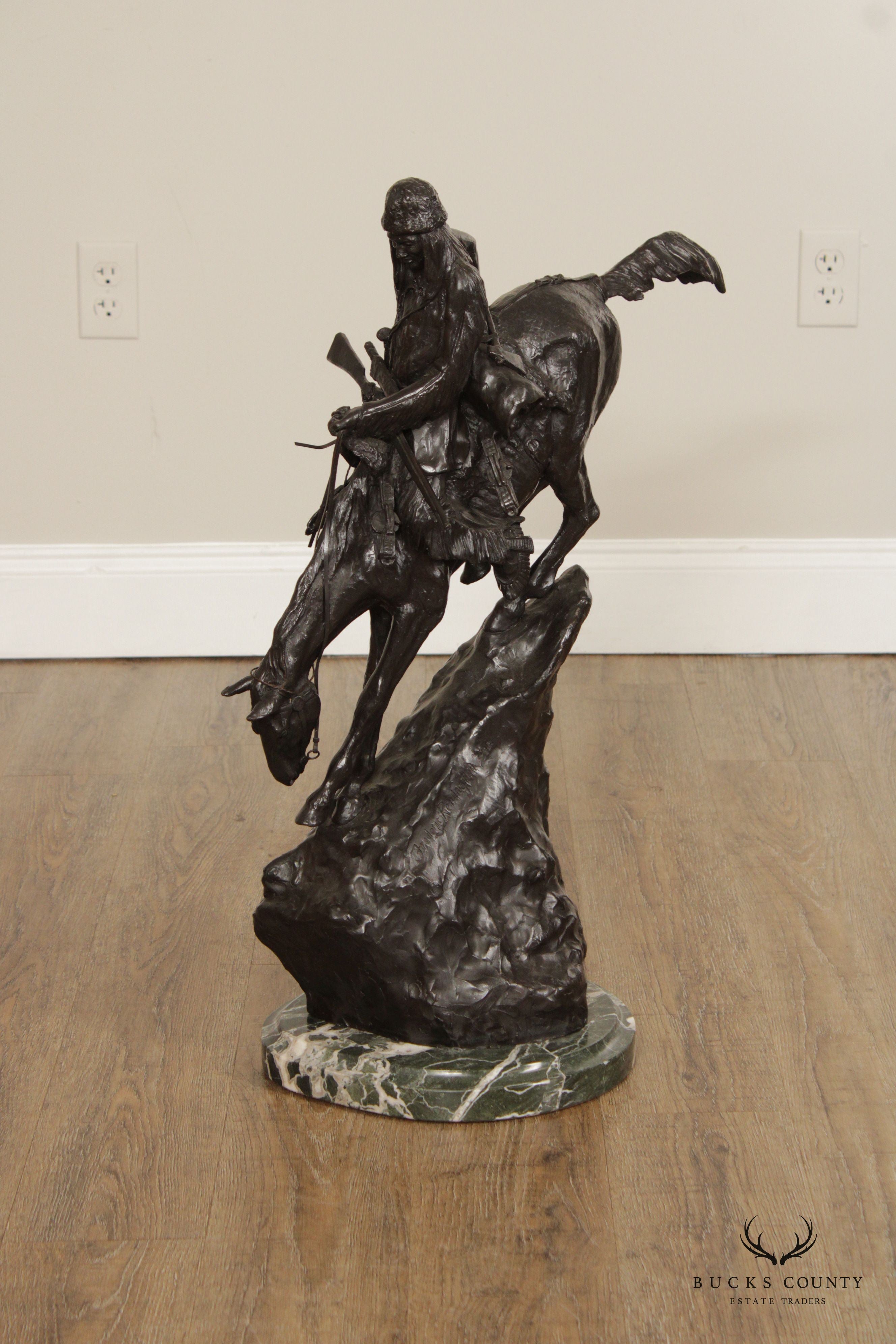 FREDRICK REMINGTON BRONZE MOUNTAIN MAN SCULPTURE