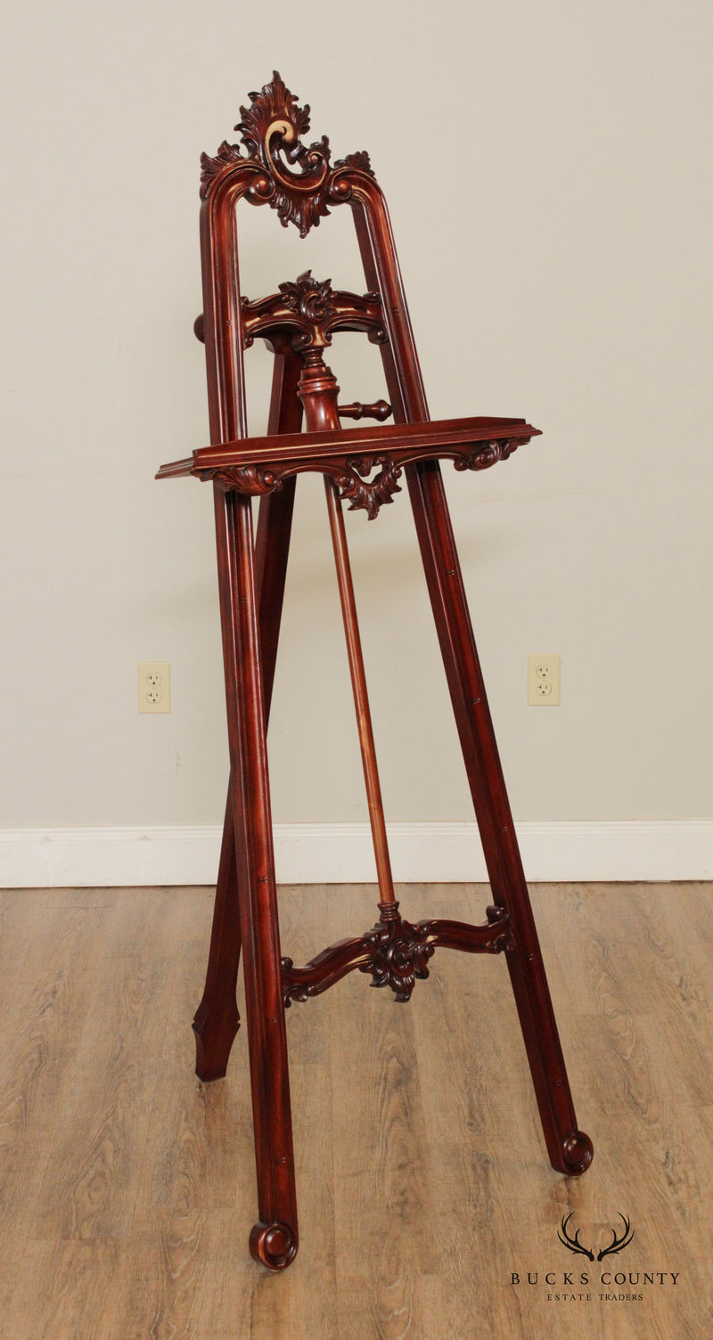 French Louis XV Style Carved Mahogany Display Easel
