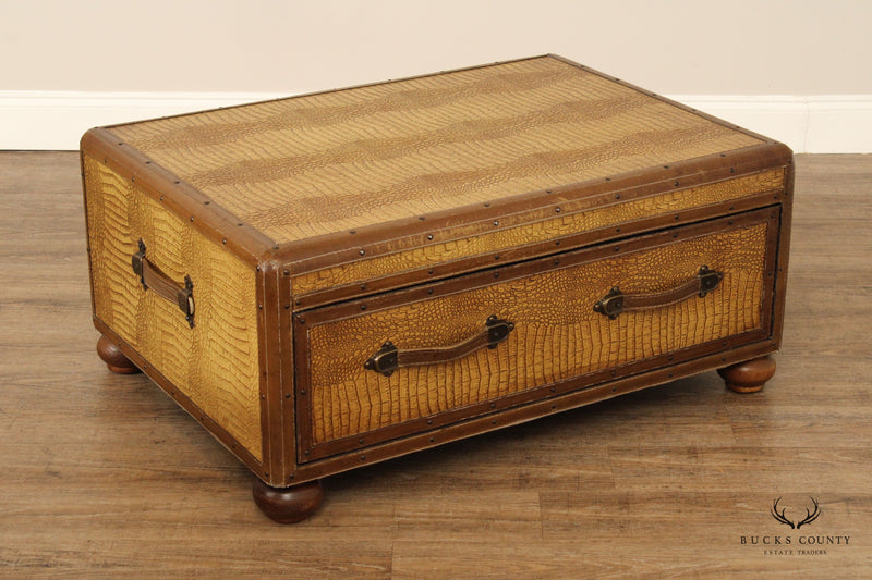 Coffee Table in the Style of Antique Steamer Trunk
