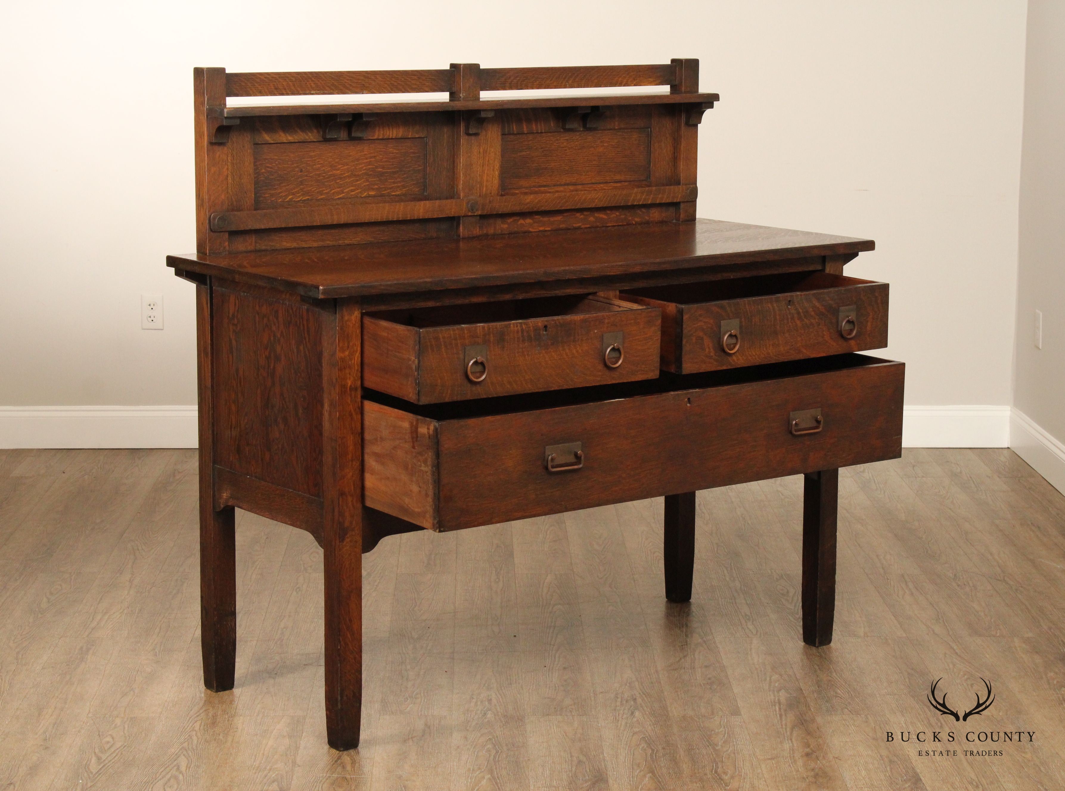 STICKLEY BROTHERS ANTIQUE MISSION OAK SIDEBOARD