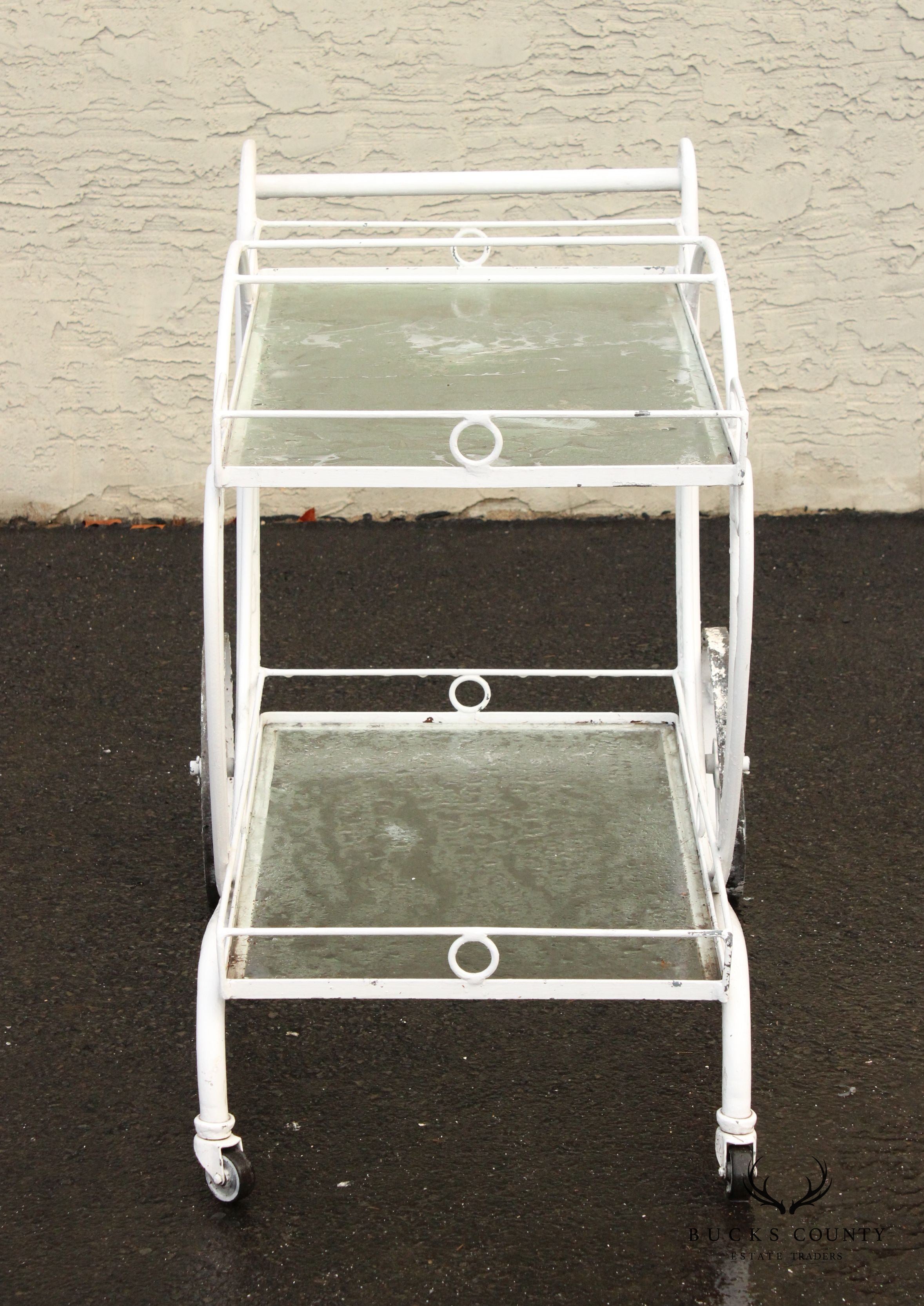 Salterini Wrought Iron 'Mt. Vernon' Garden Tea Cart