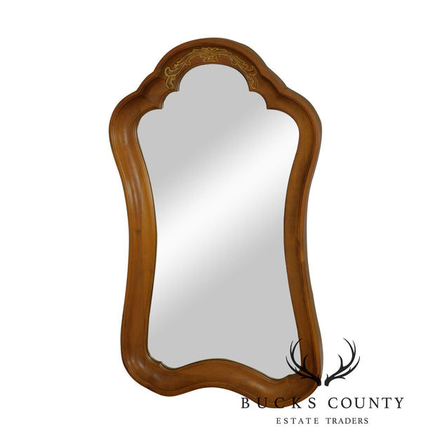 Provincial Style Scalloped Wood Frame Wall Mirror