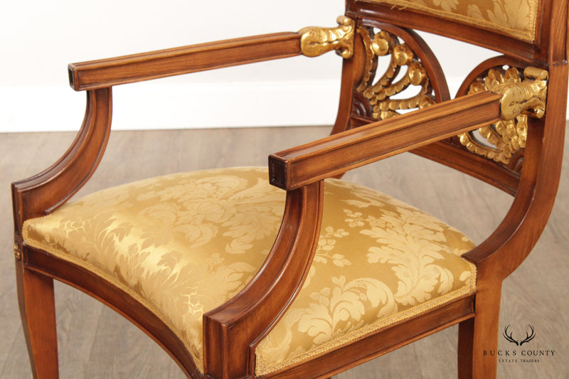 Armando Collection Italian Regency Style Pair of Armchairs