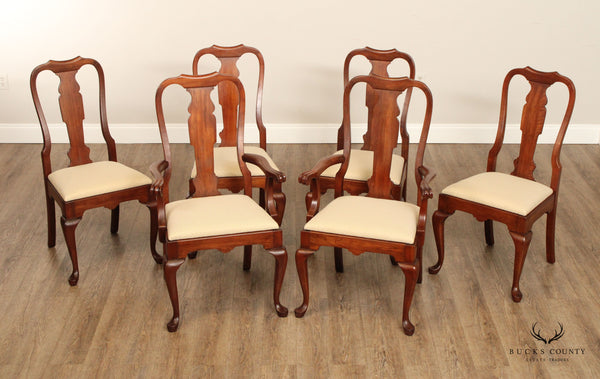 Pennsylvania House Solid Cherry Queen Anne Style Set Of Six Dining Chairs
