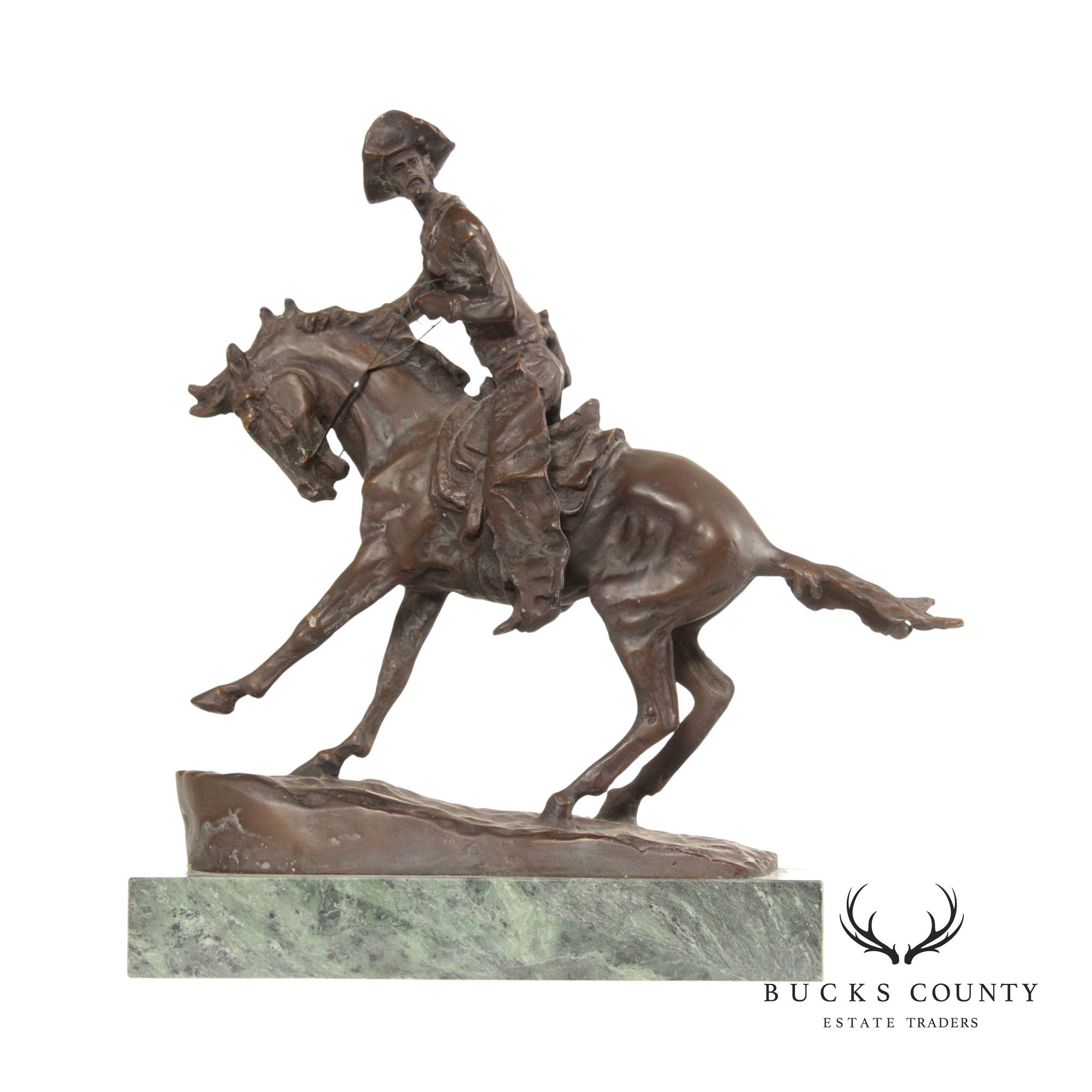 Frederick Remington 'The Cowboy' Bronze Sculpture