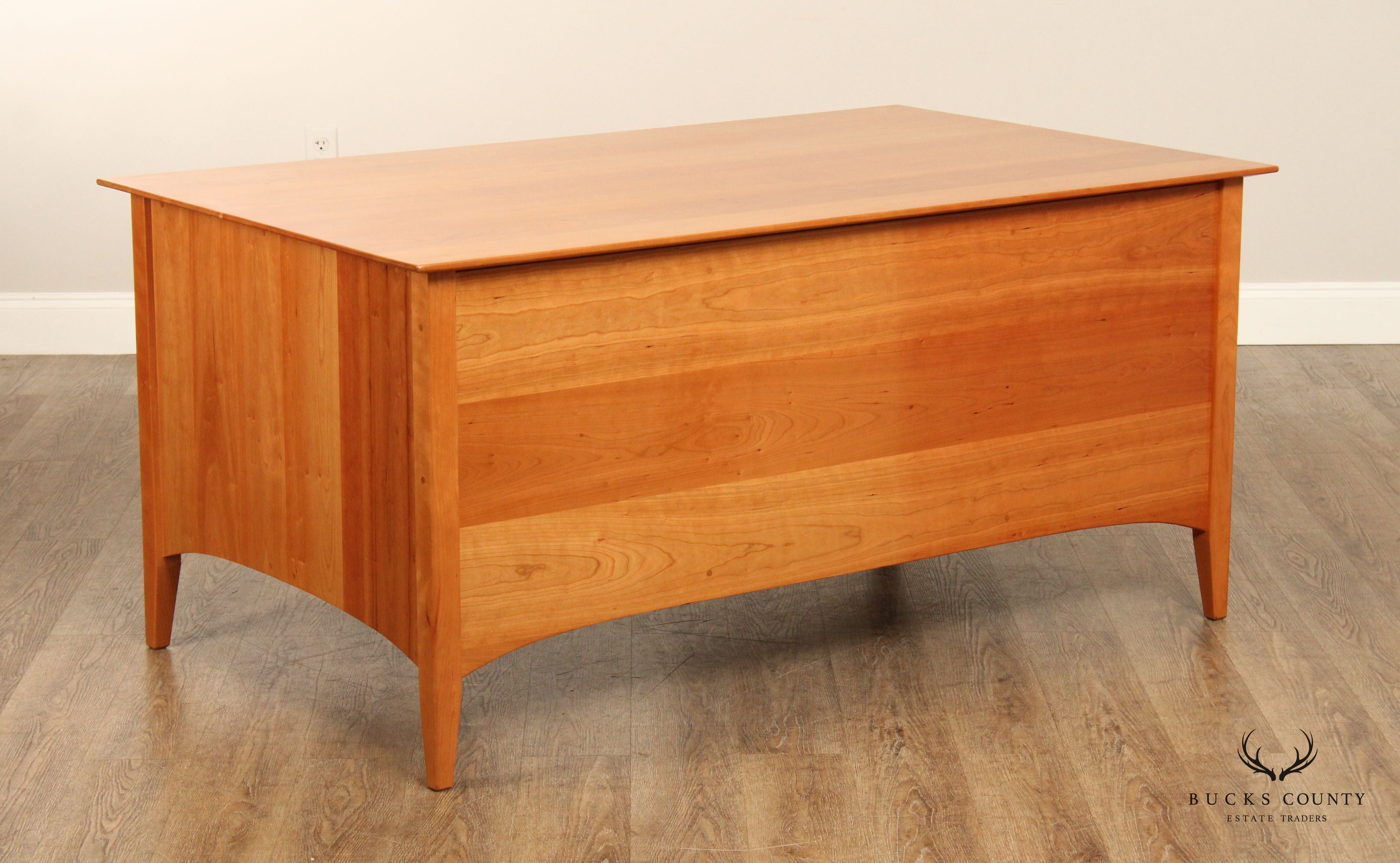 Modern Shaker Style Solid Cherry Executive Writing Desk