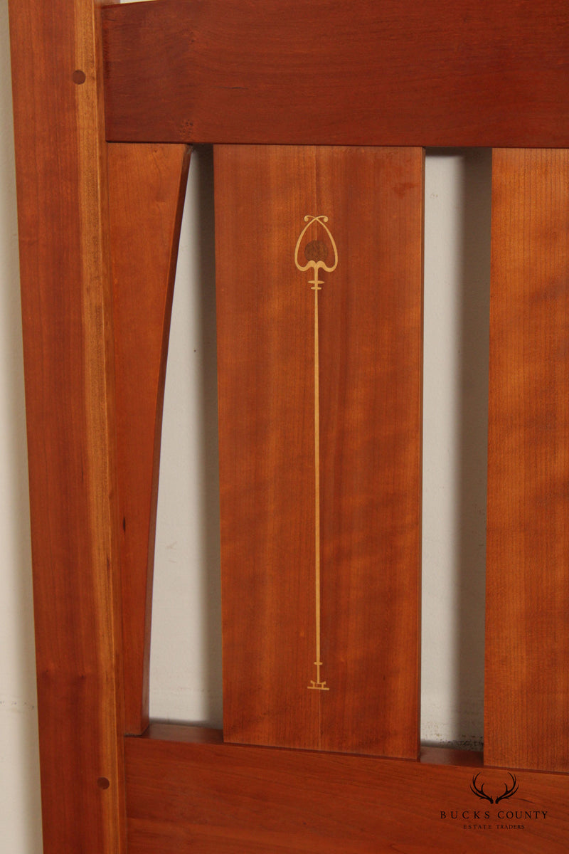 Stickley Harvey Ellis Mission Inlaid Cherry Queen Bed