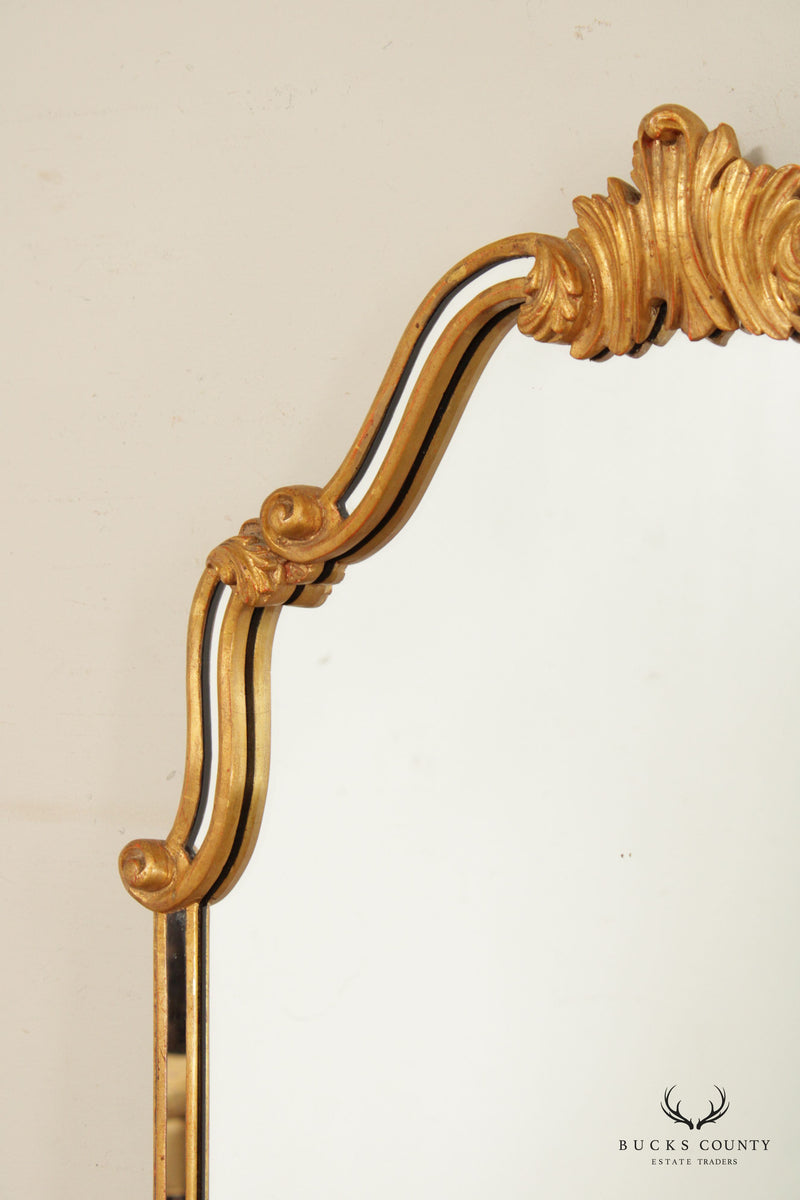 Italian Rococo Style Gilt Scroll Wall Mirror