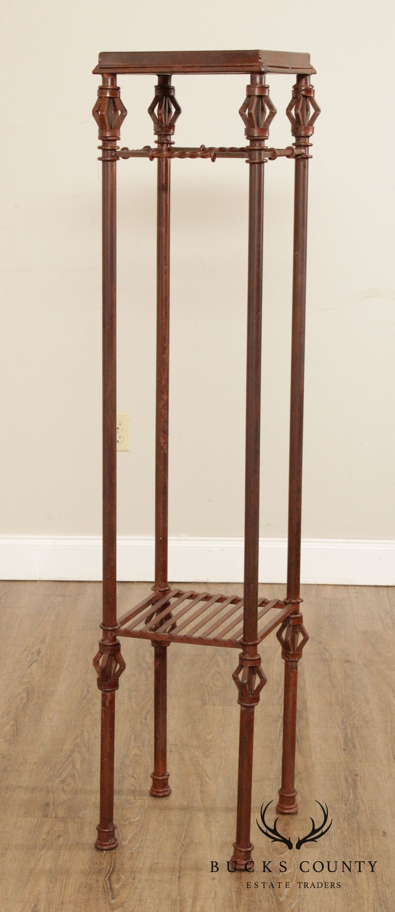 Gothic Style Wrought Iron Plant Stand