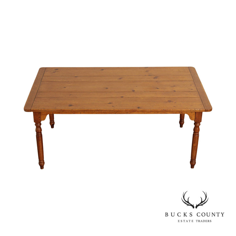 Farmhouse Style Rustic Pine Extendable Dining Table Bucks County Estate Traders