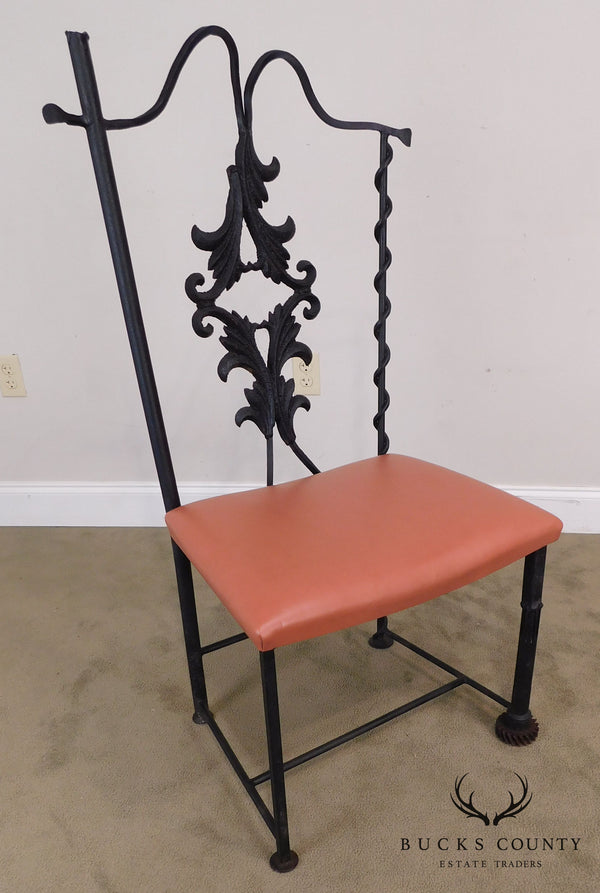 J.W. Zan Hand Forged Reclaimed Iron Chair (B)