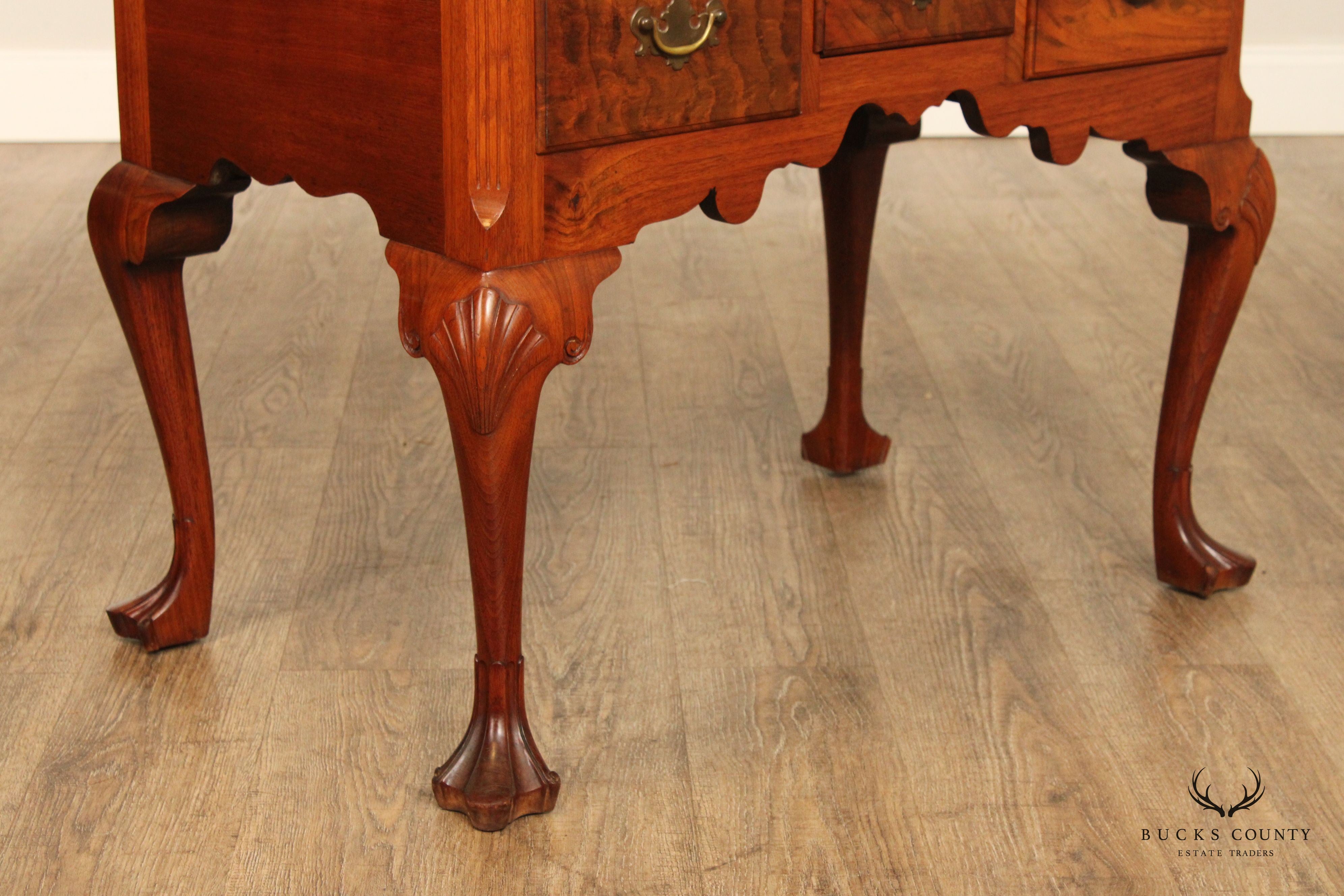 Antique American Queen Anne Carved Walnut Lowboy