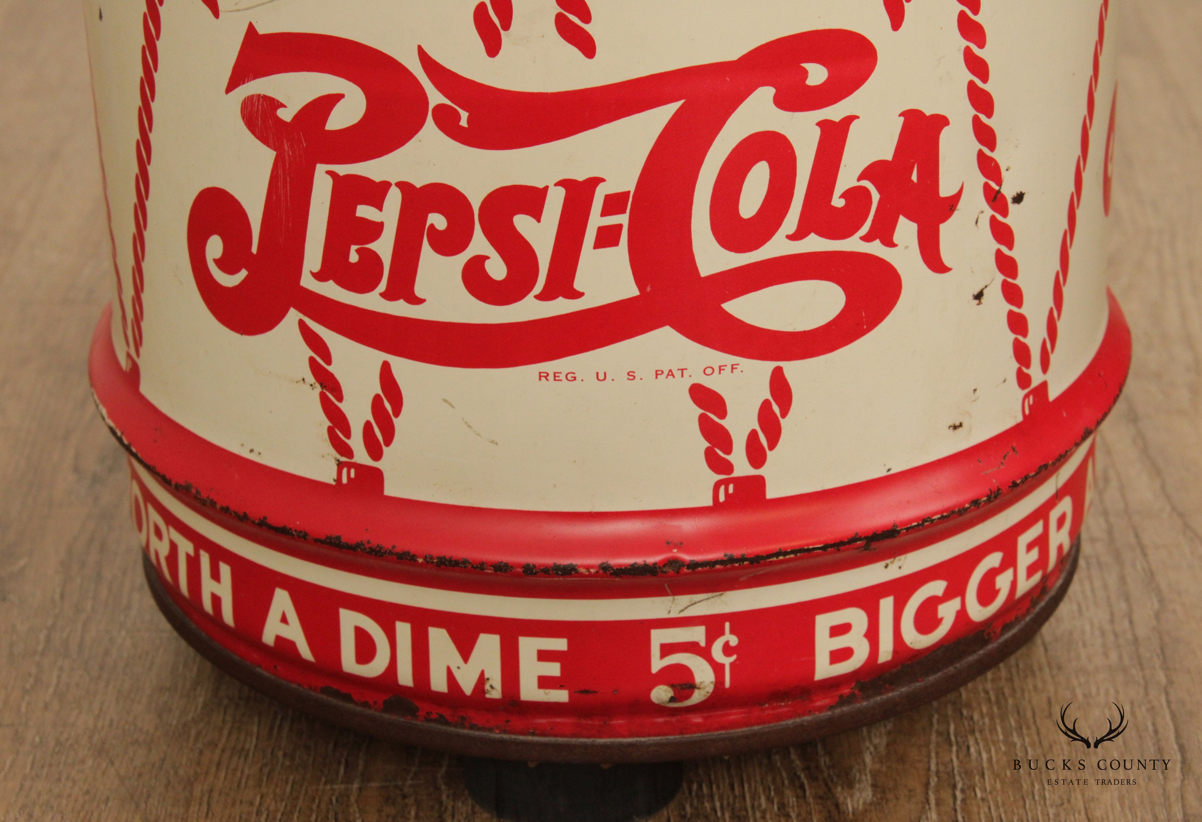 Vintage Pepsi Cola 10-Gallon Barrel Stool