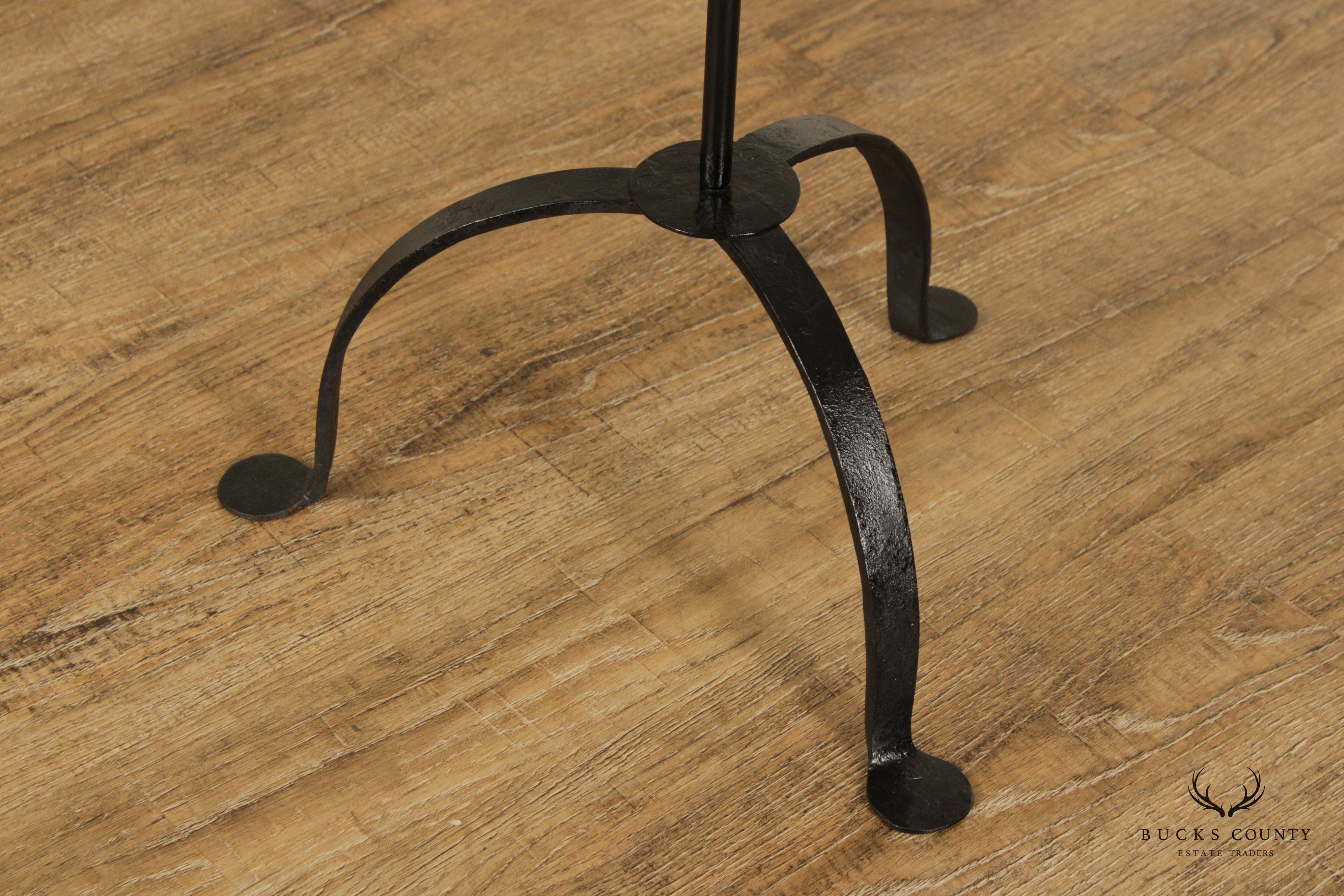 Hand Wrought Iron Adjustable Candle Stand