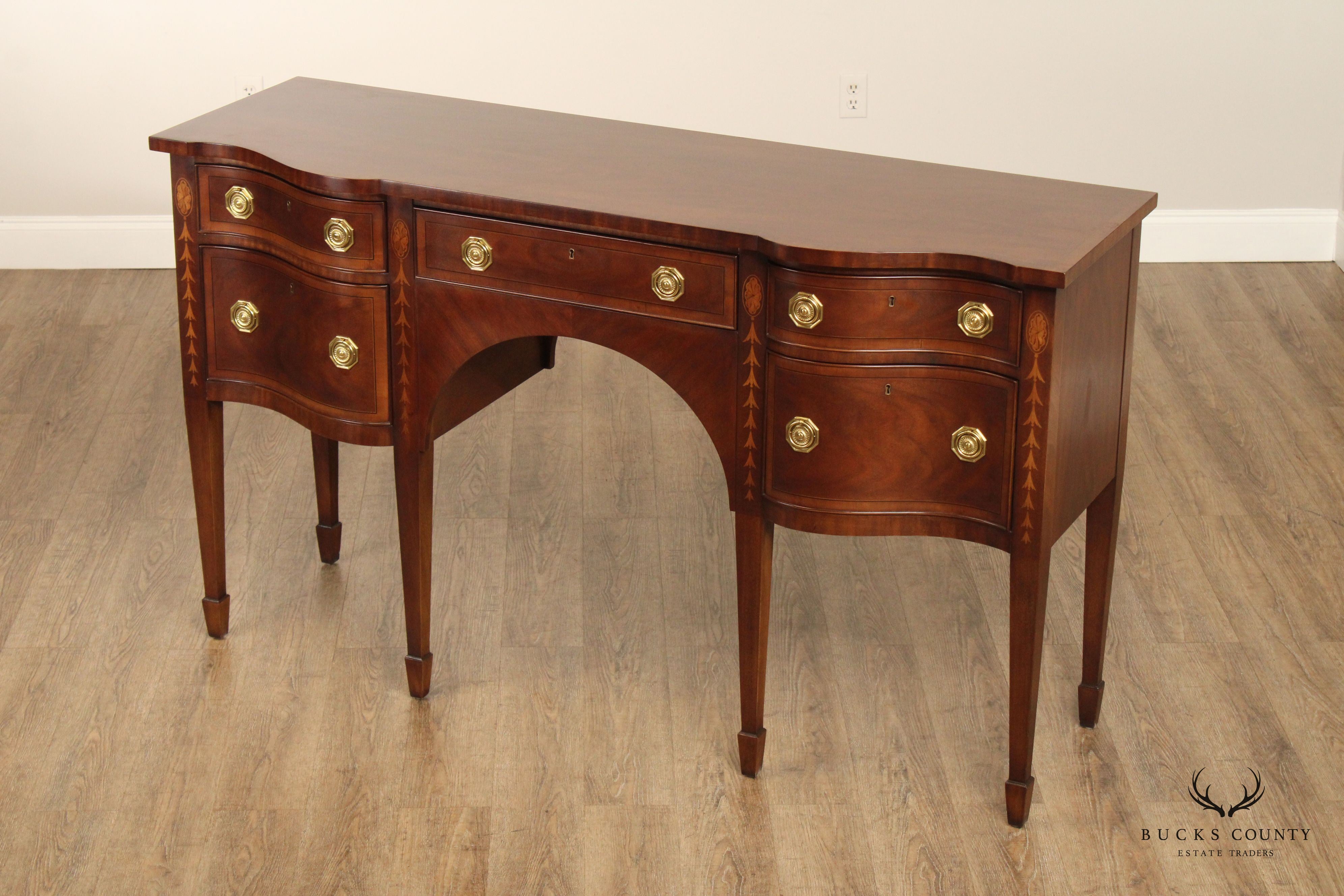 EJ Victor Federal Style Inlaid Mahogany Sideboard