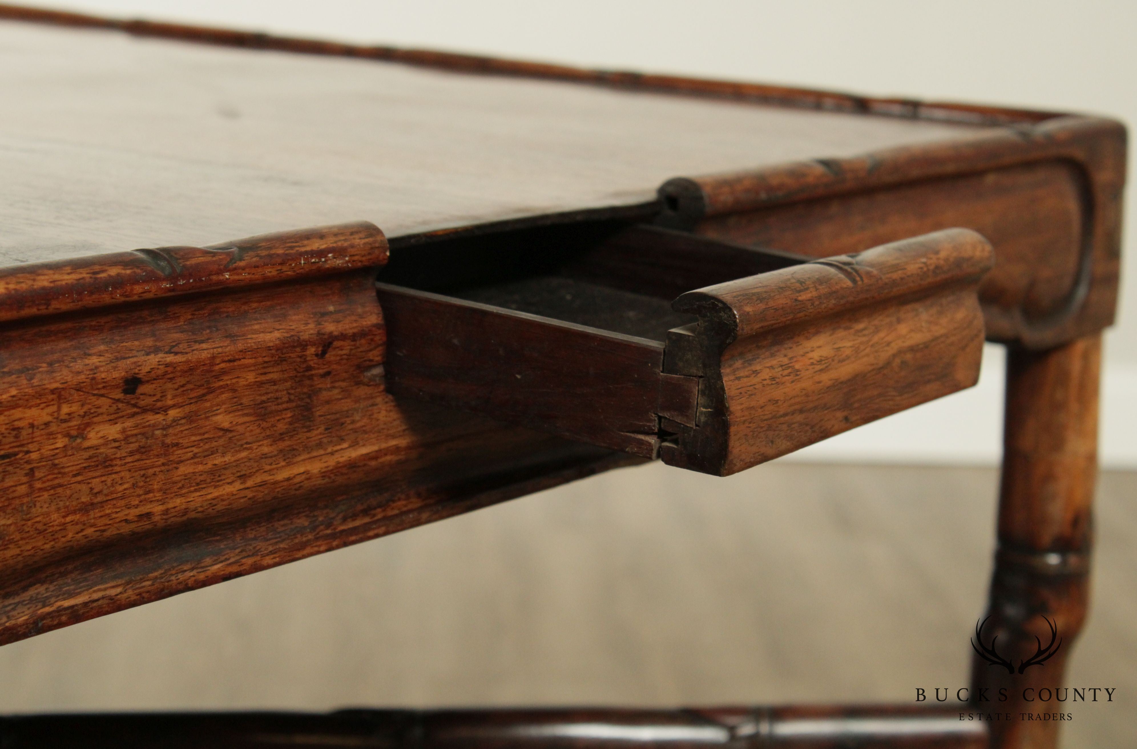 Antique Chinese Hardwood Square Game Table