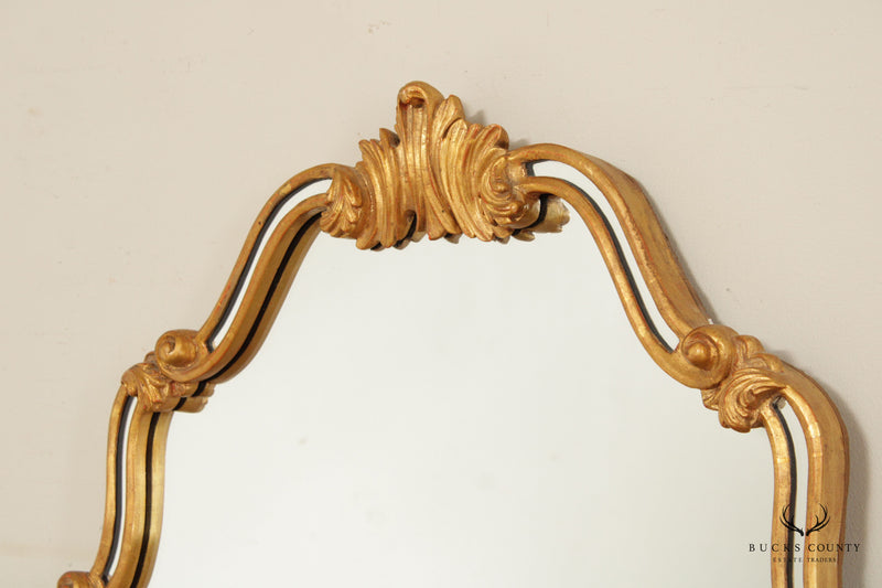 Italian Rococo Style Gilt Scroll Wall Mirror