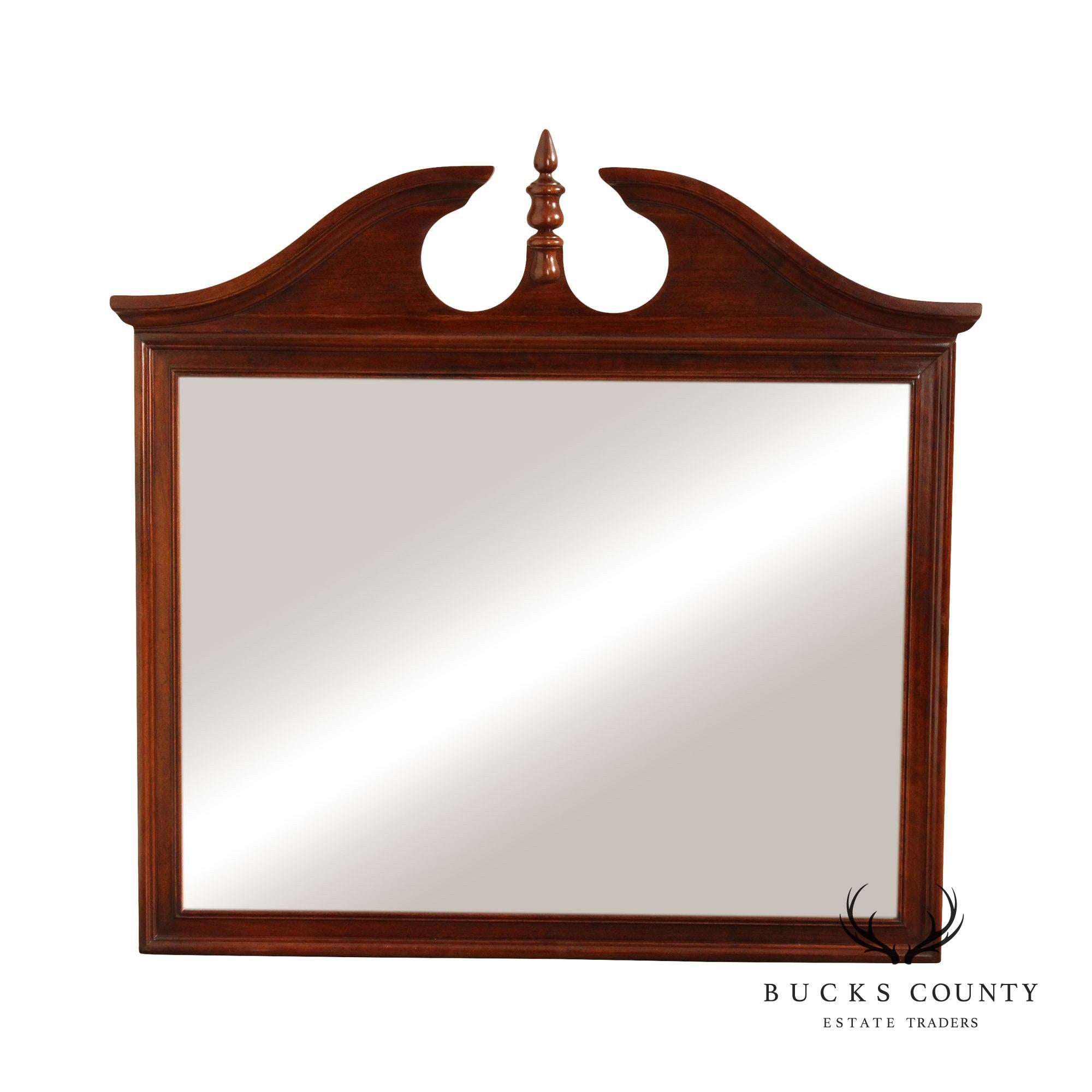 Crescent Chippendale Style Cherry Dresser Mirror