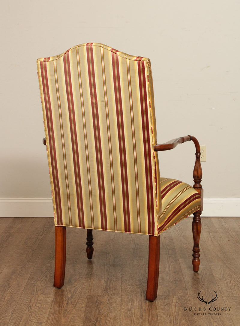 Southwood Sheraton Style Pair of Mahogany Lolling Armchairs