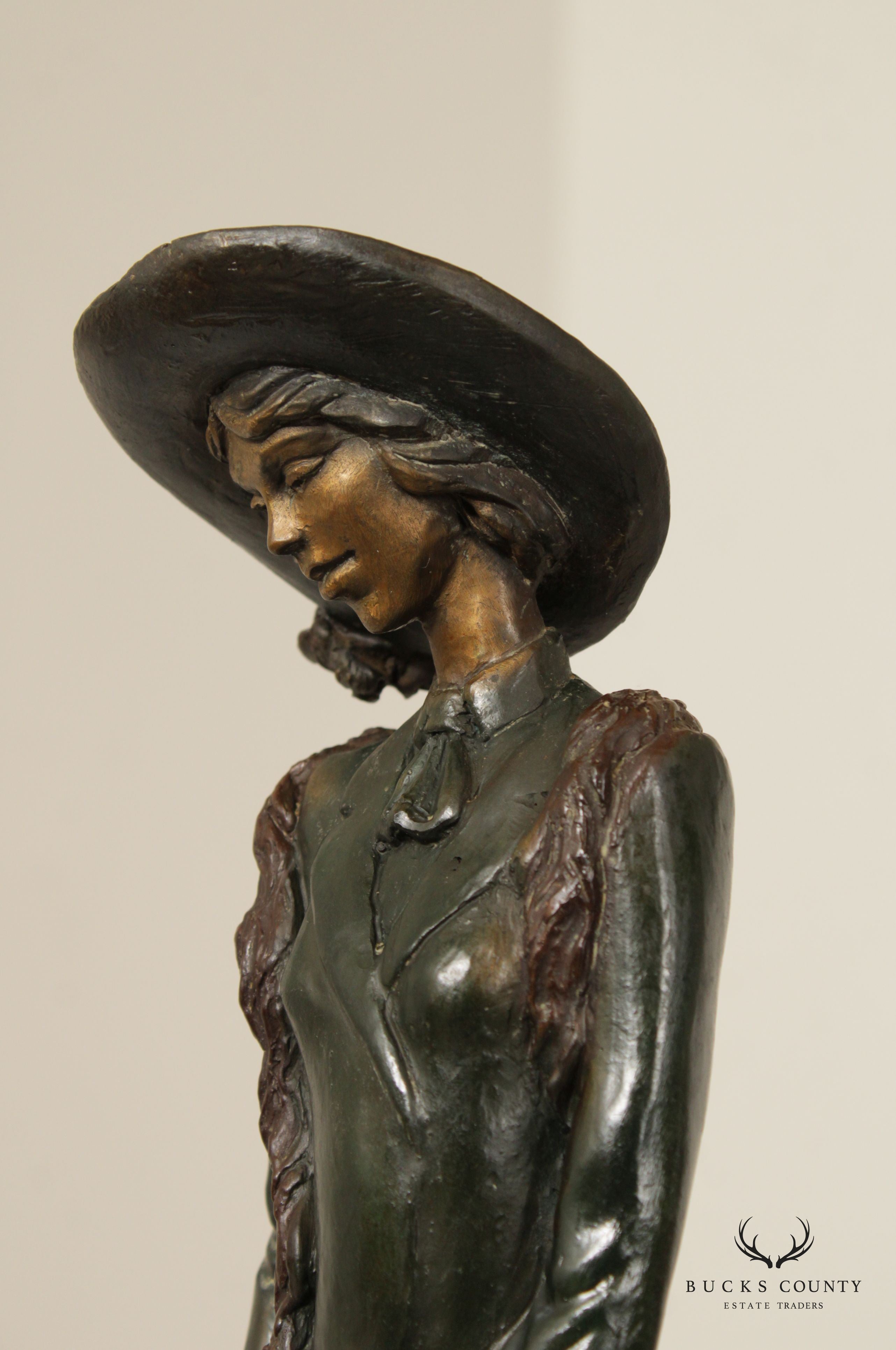 Art Deco Style 'The Walk' Bronze Sculpture, After Demétre Chiparus