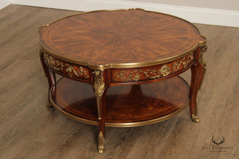 Theodore Alexander French Louis Xv Style Mahogany Capital Cocktail Table #5105 78