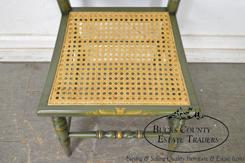 Hitchcock Green Painted George Washington Mount Vernon Cane Seat Side Chair