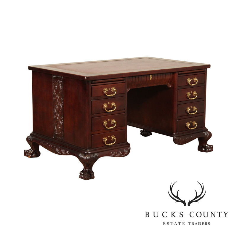 Leather Top Desk, Mahogany Executive Desk.