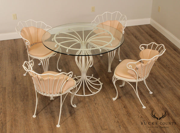 Woodard Vintage Wrought Iron 1960's Vintage Wrought Iron Dining Set