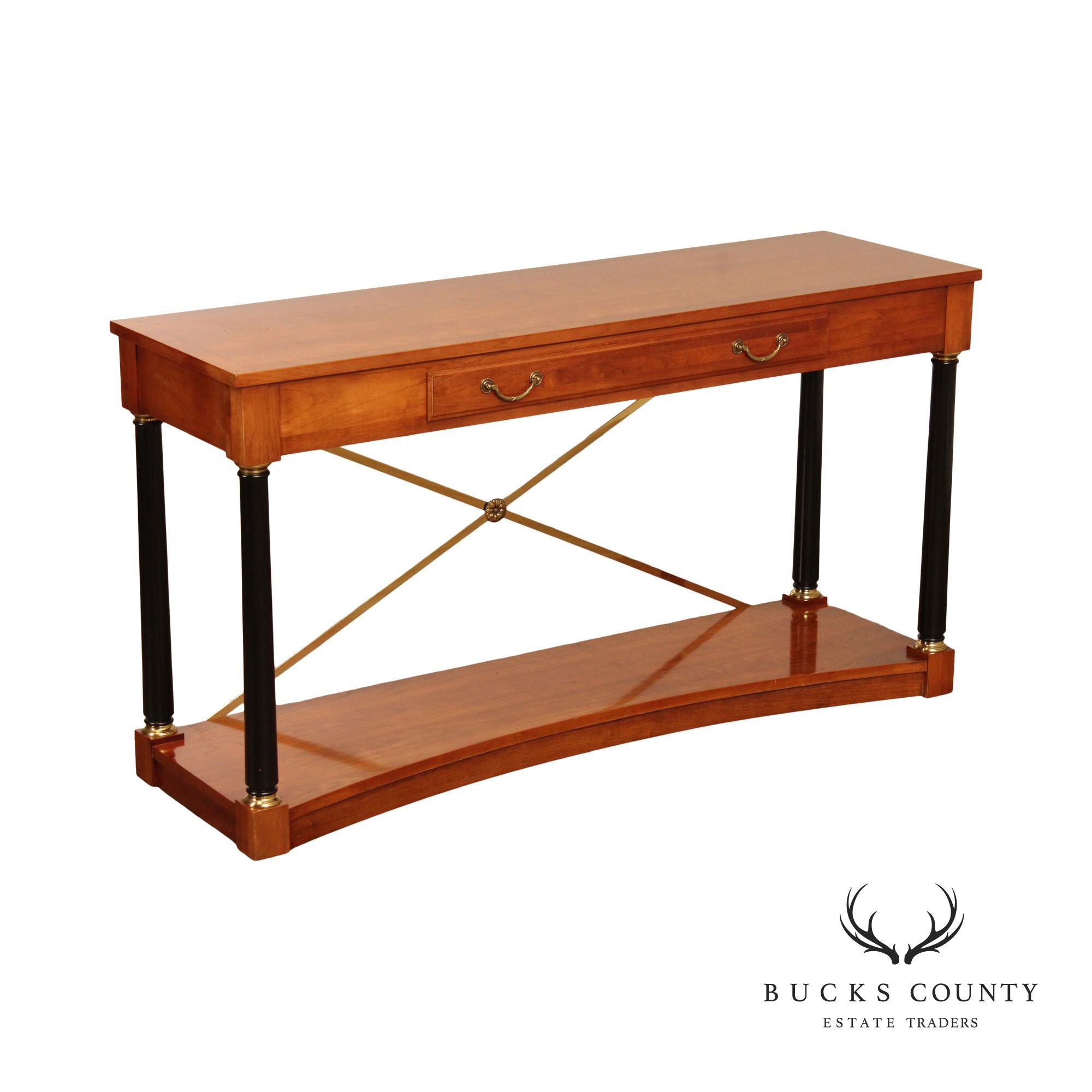 Ethan Allen 'Medallion' Cherry One-Drawer Console Table