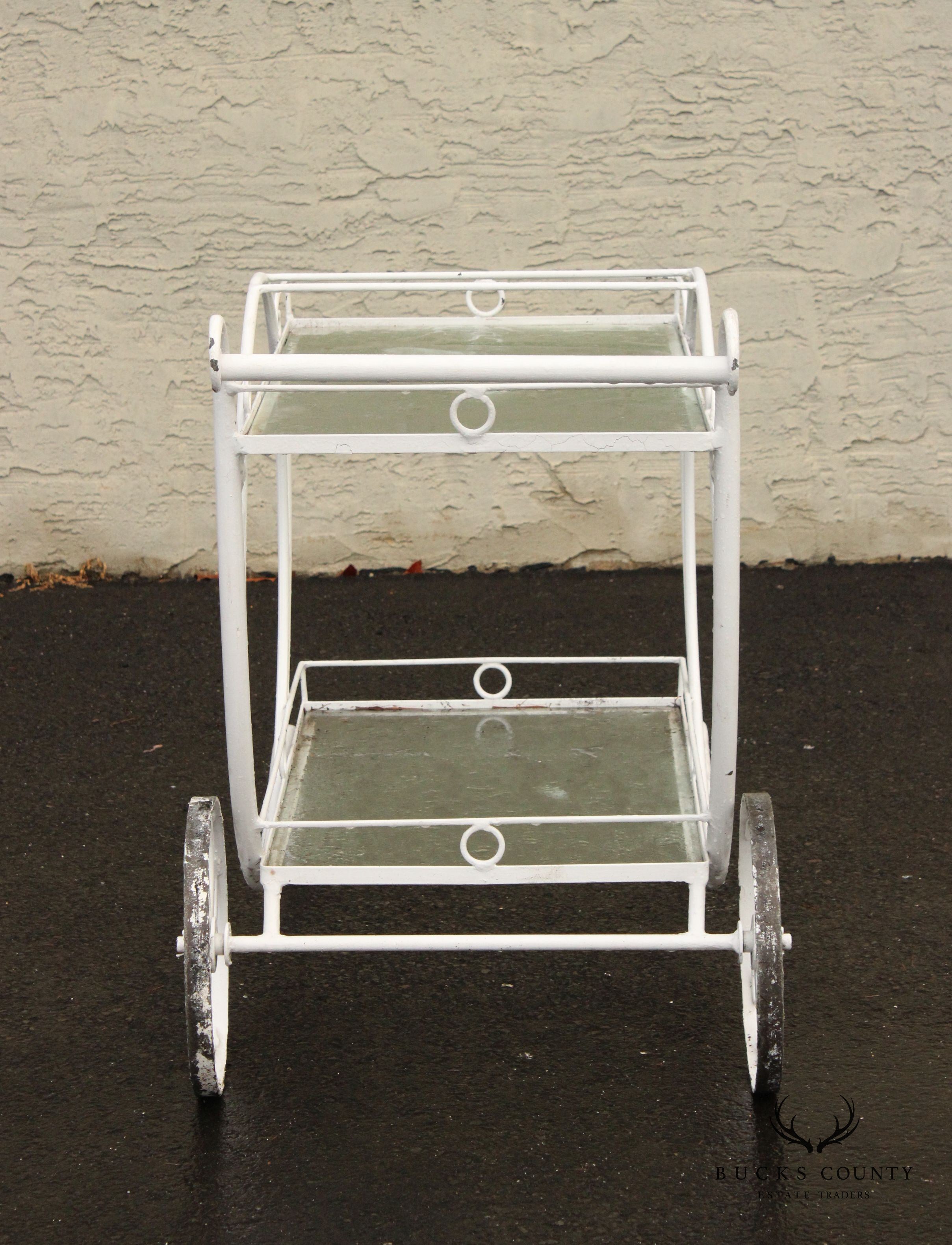 Salterini Wrought Iron 'Mt. Vernon' Garden Tea Cart