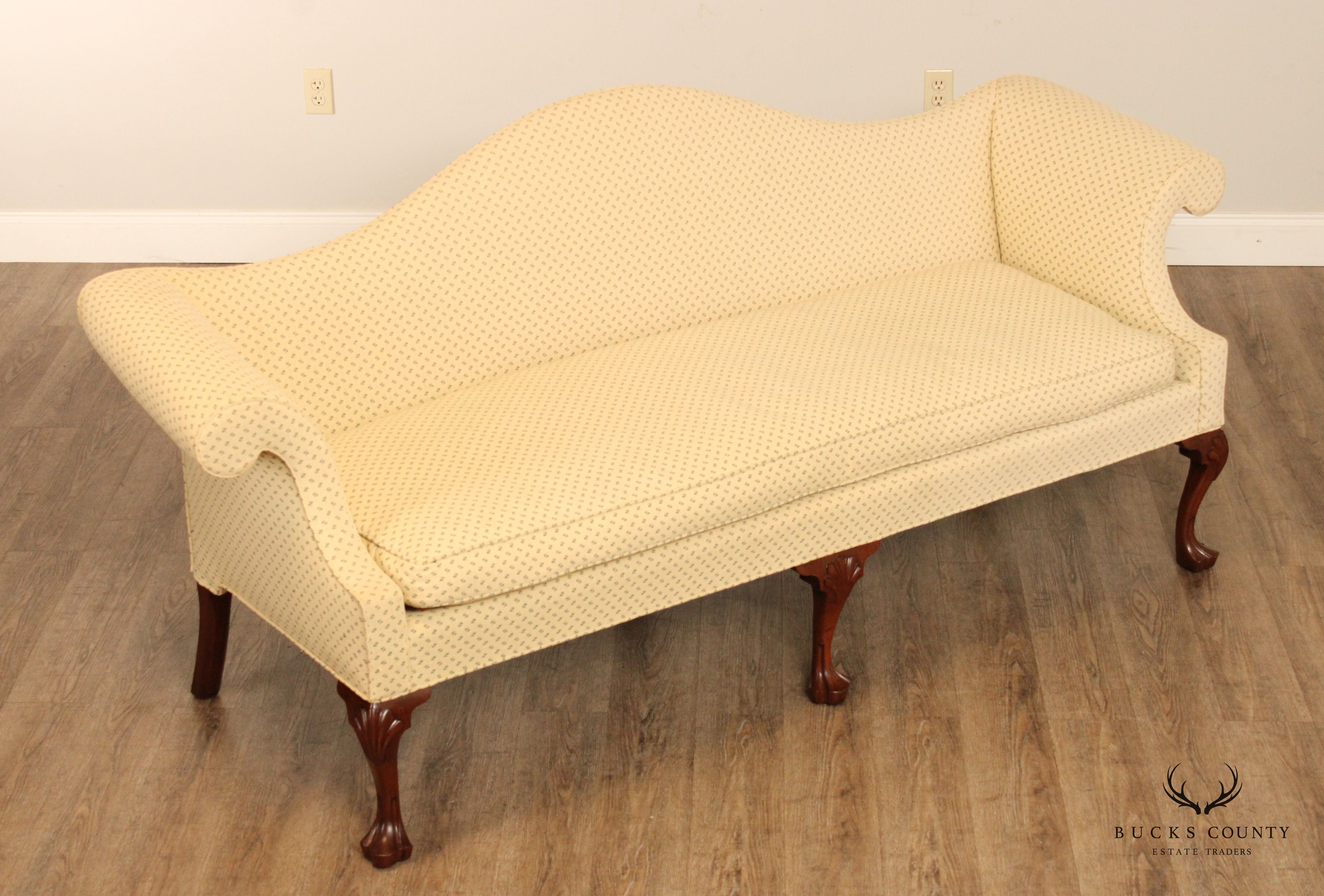 Philadelphia Chippendale Style Carved Walnut Camelback Sofa