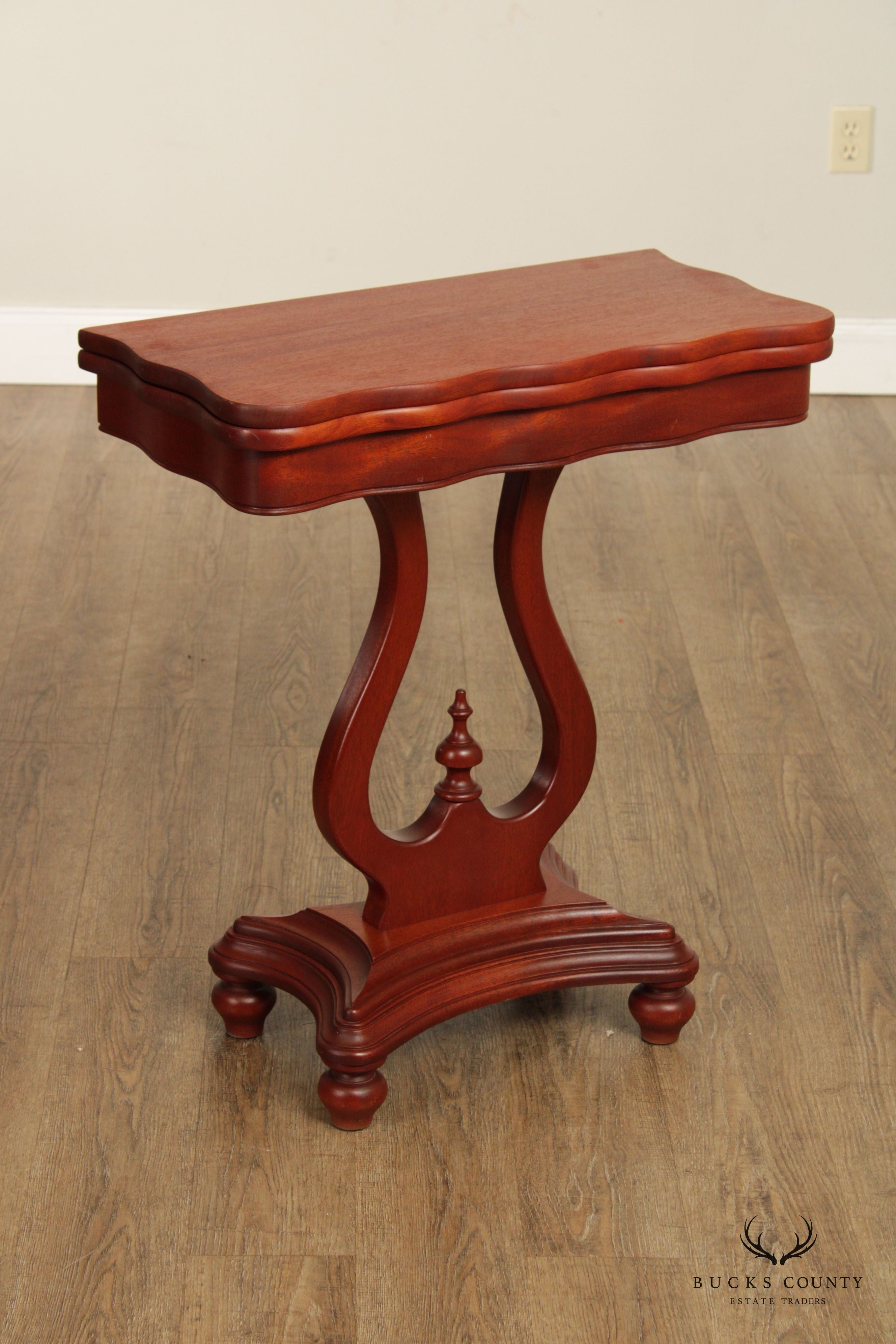 American Empire Style Mahogany Folding Card, Game Table (A)