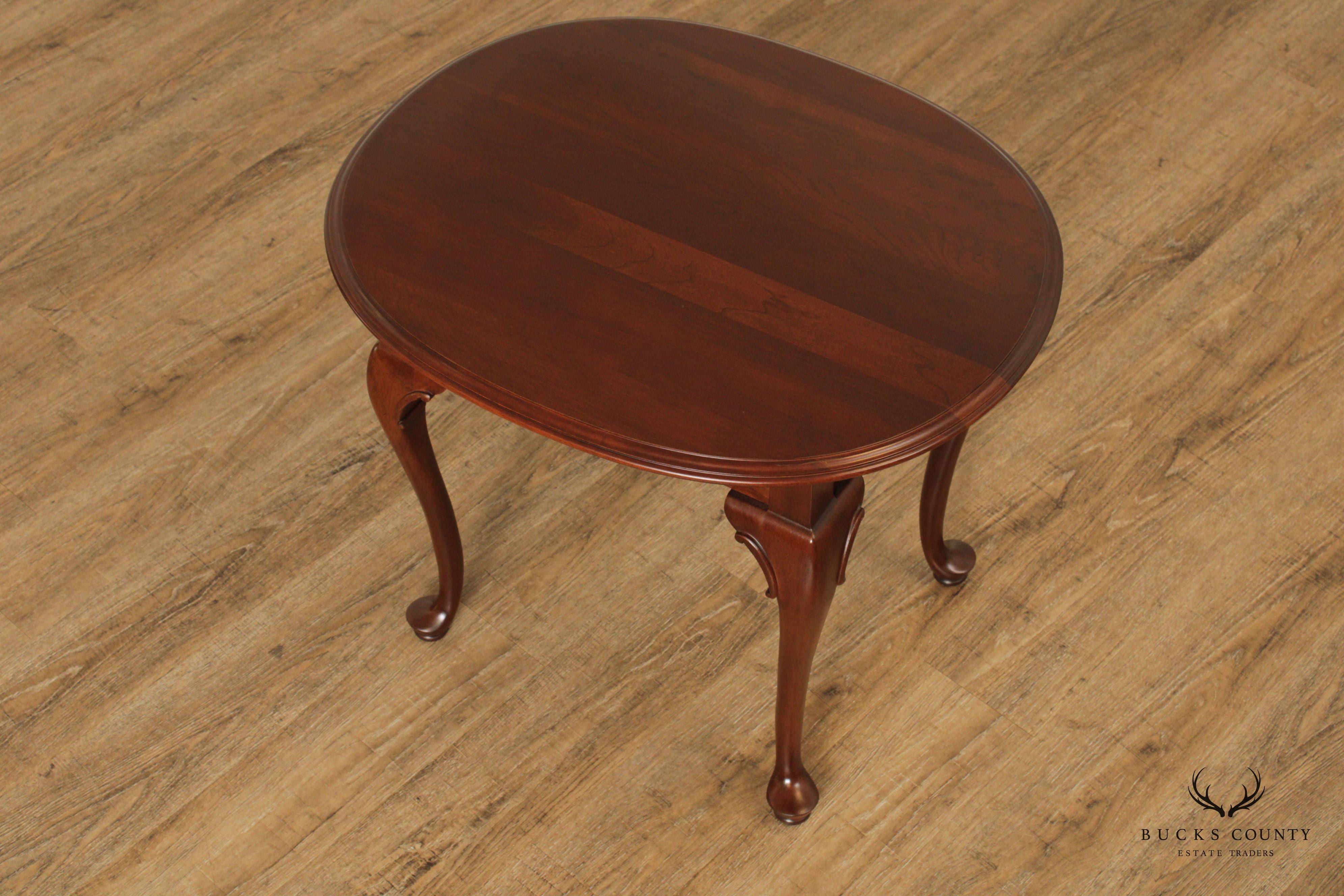 Ethan Allen 'Georgian Court' Oval Top Cherry Side Table