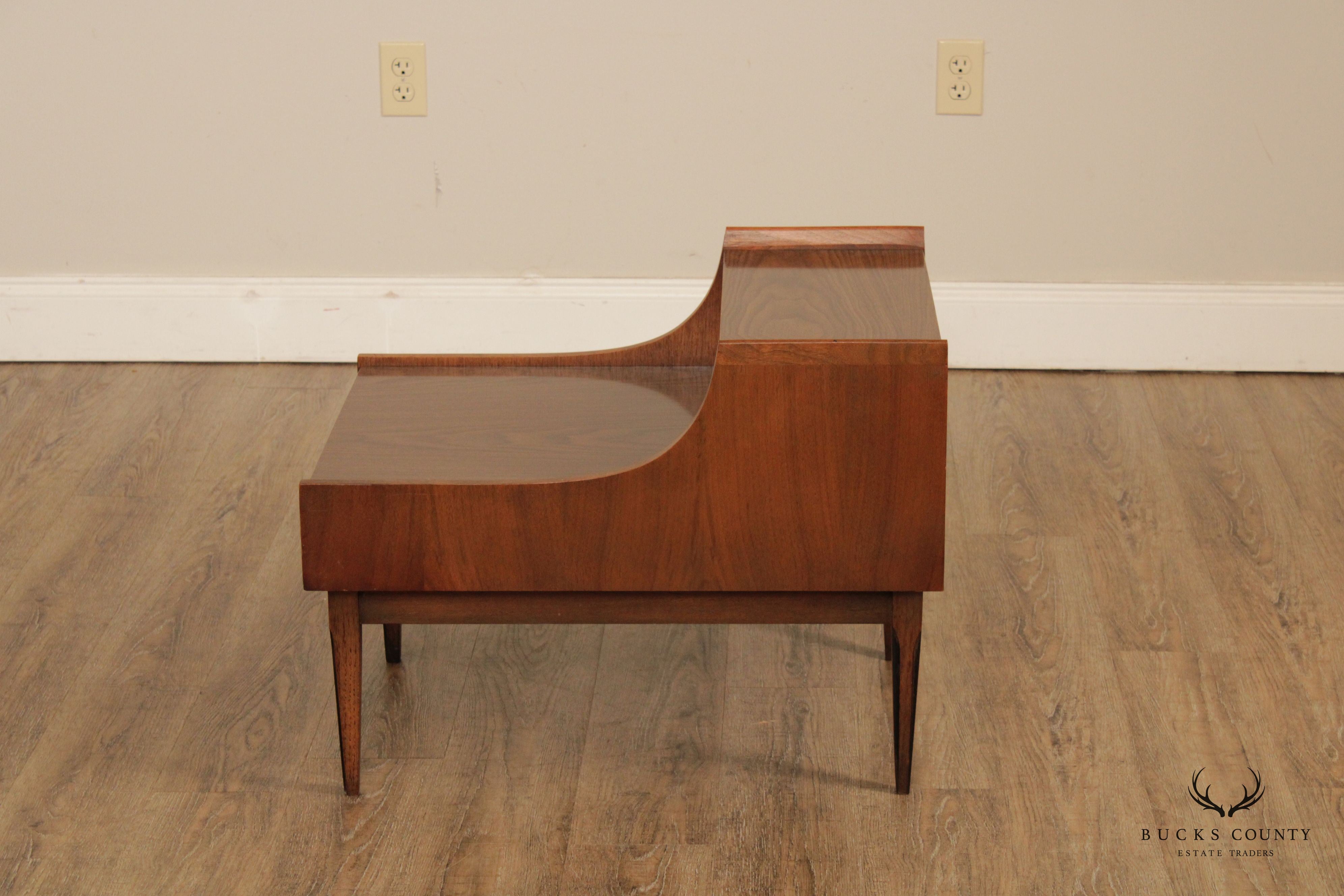 Mid Century Modern Walnut Side Table