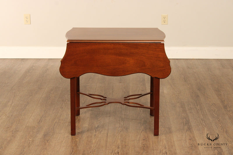 Councill Craftsmen Chippendale Style Mahogany Drop Leaf Side Table