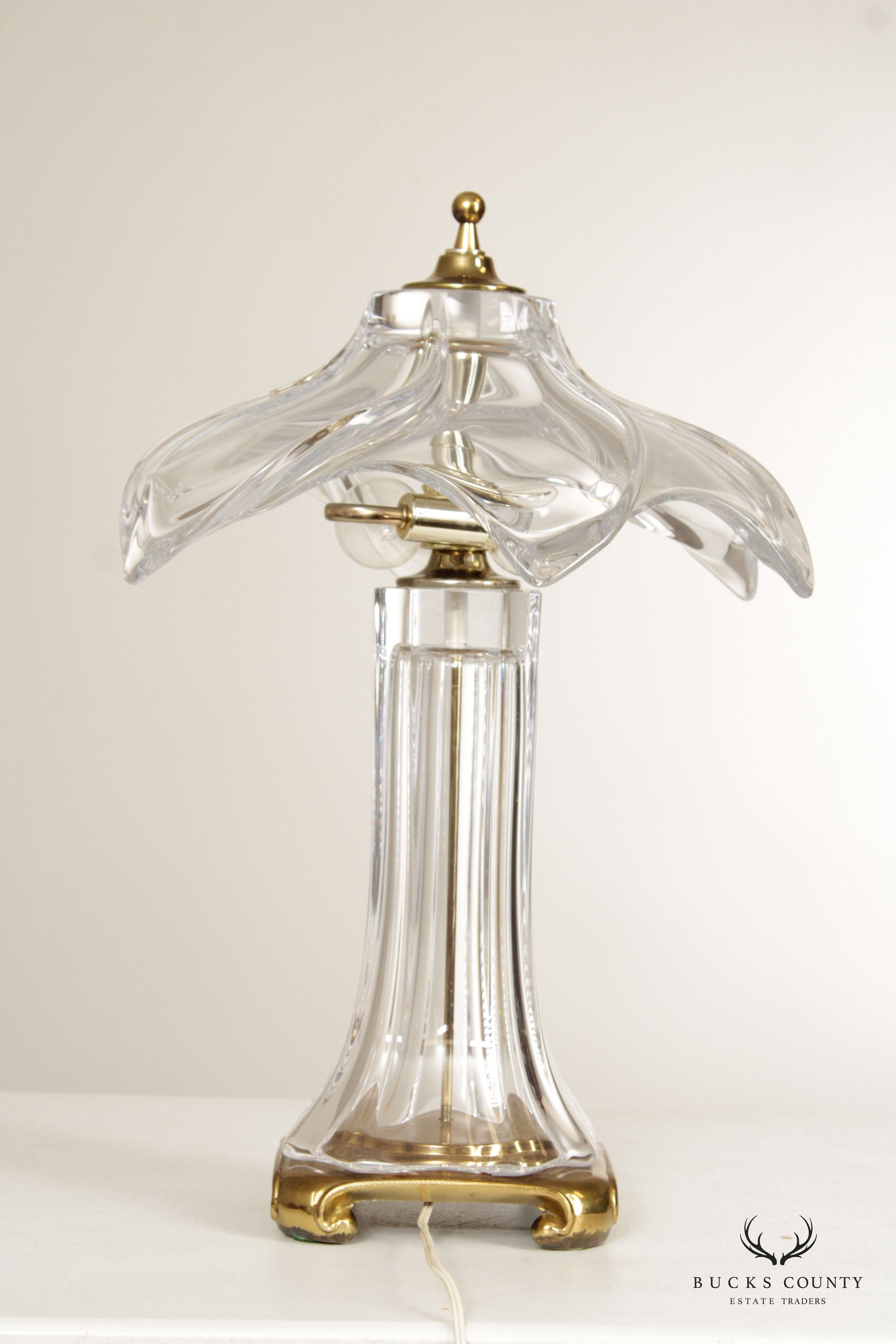 Cofrac Art Verrier Style French Crystal Table Lamp