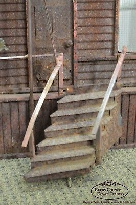 Curtis Jere Large Rusted Metal Wall Sculpture of Meeting House