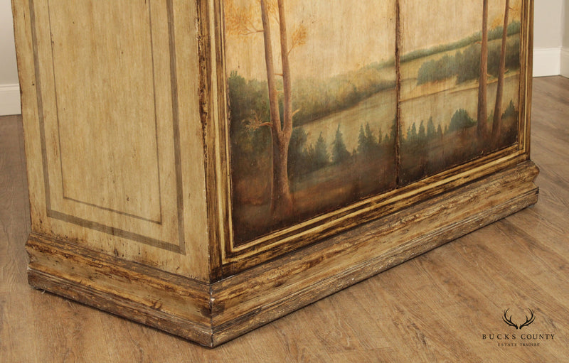 William Switzer 'Piedmonte' Landscape Painted Sideboard Cabinet