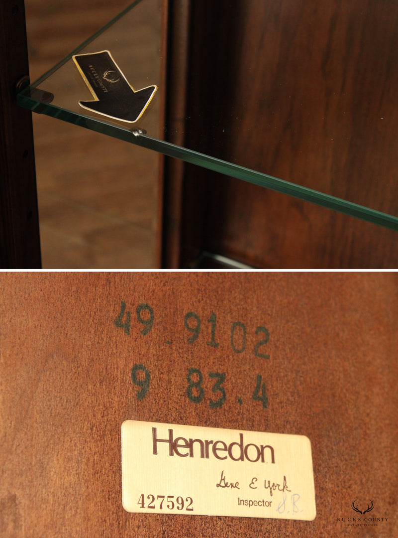 Henredon 'Scene One' Campaign Style Glass Display Cabinet