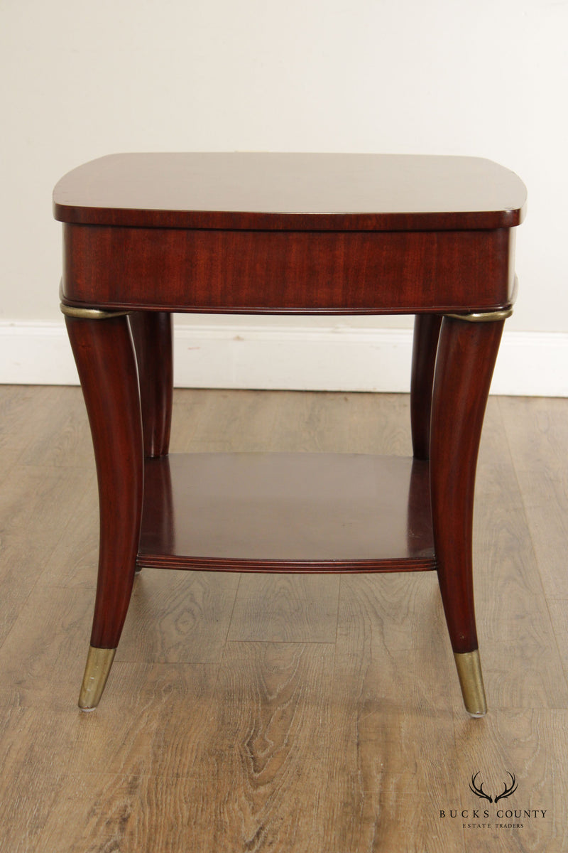 Thomasville Bogart Collection Art Deco Style Mahogany Side Table